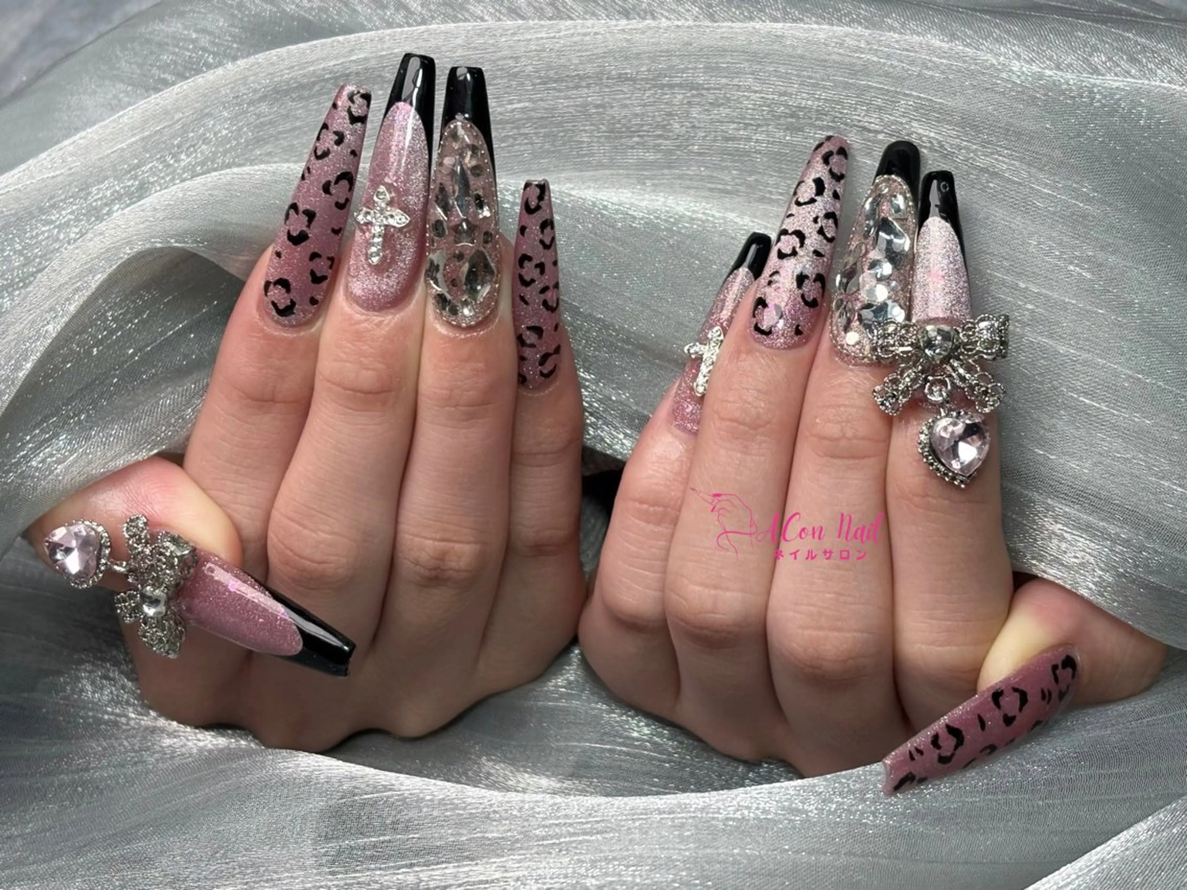 ネイル 桜ネイル 長さ出し フラワーネイル フレンチネイル ジェルネイル ハンドネイル ACon NailSalonのネイルデザイン
