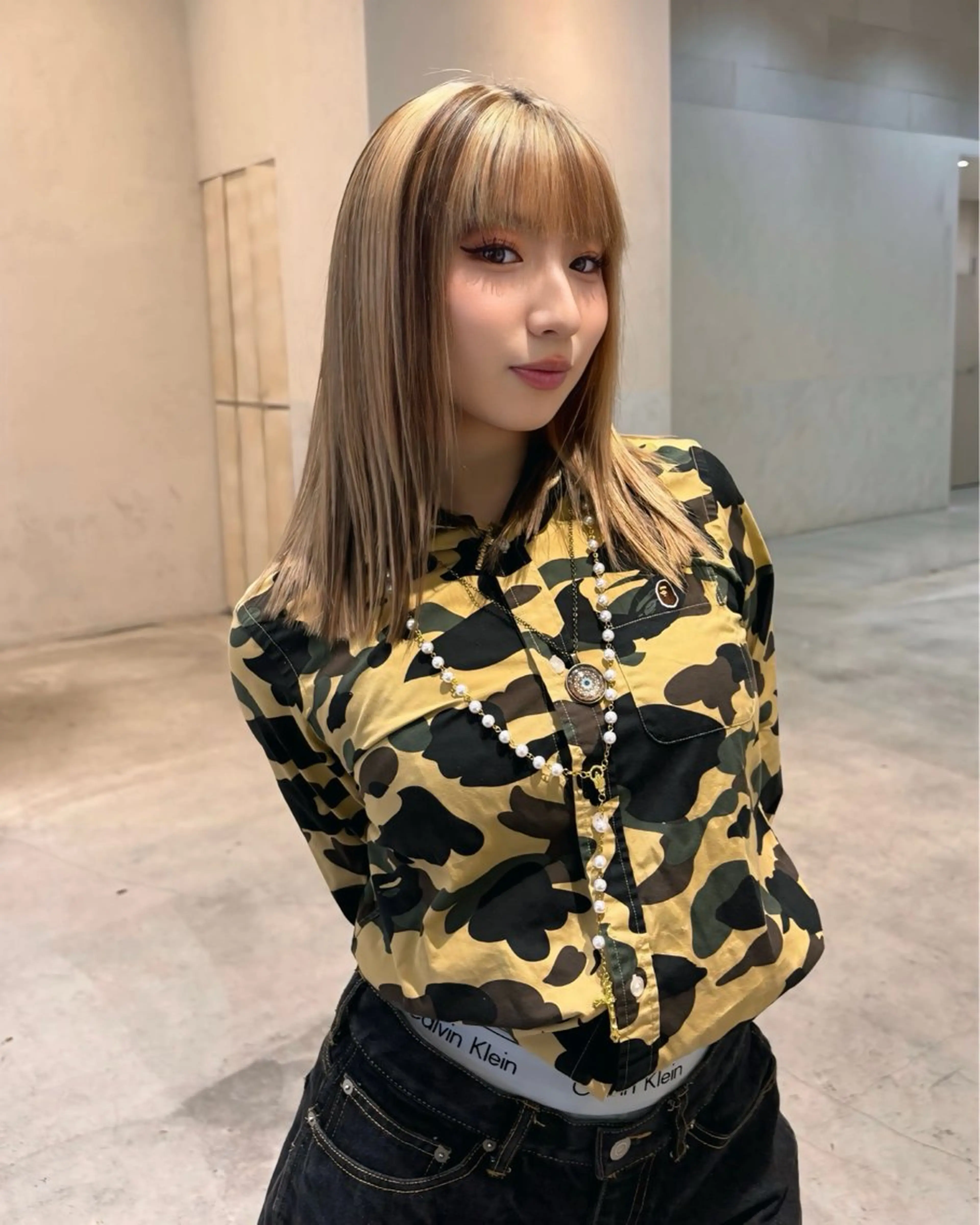 ミディアム ヘアカラー トリートメント 名古屋/落ちる黒 黒染め落としのヘアスタイル