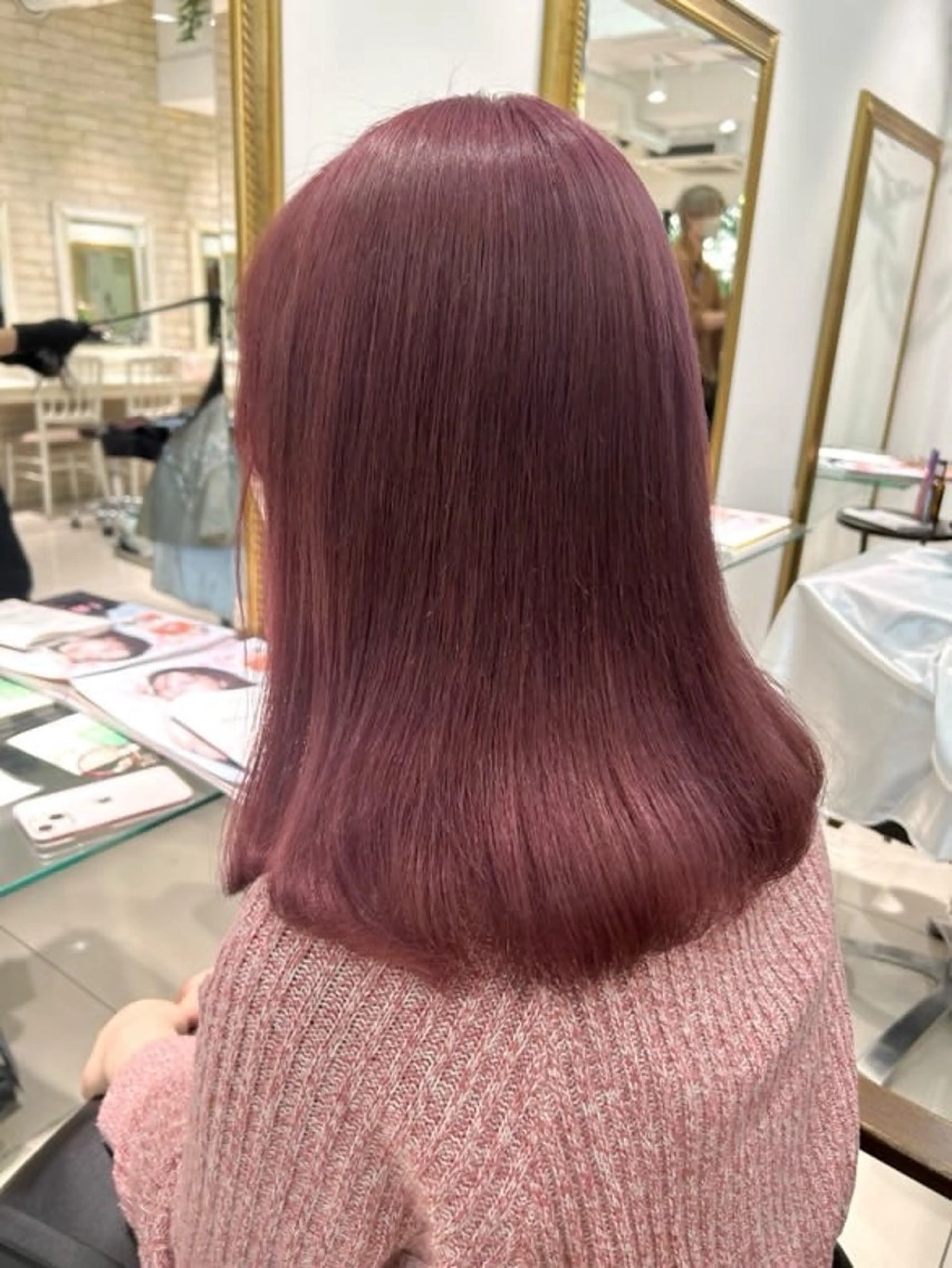 ミディアム ヘアカラー トリートメント 縮毛・髪質改善🩰 mai🐰ྀི🤍のヘアスタイル