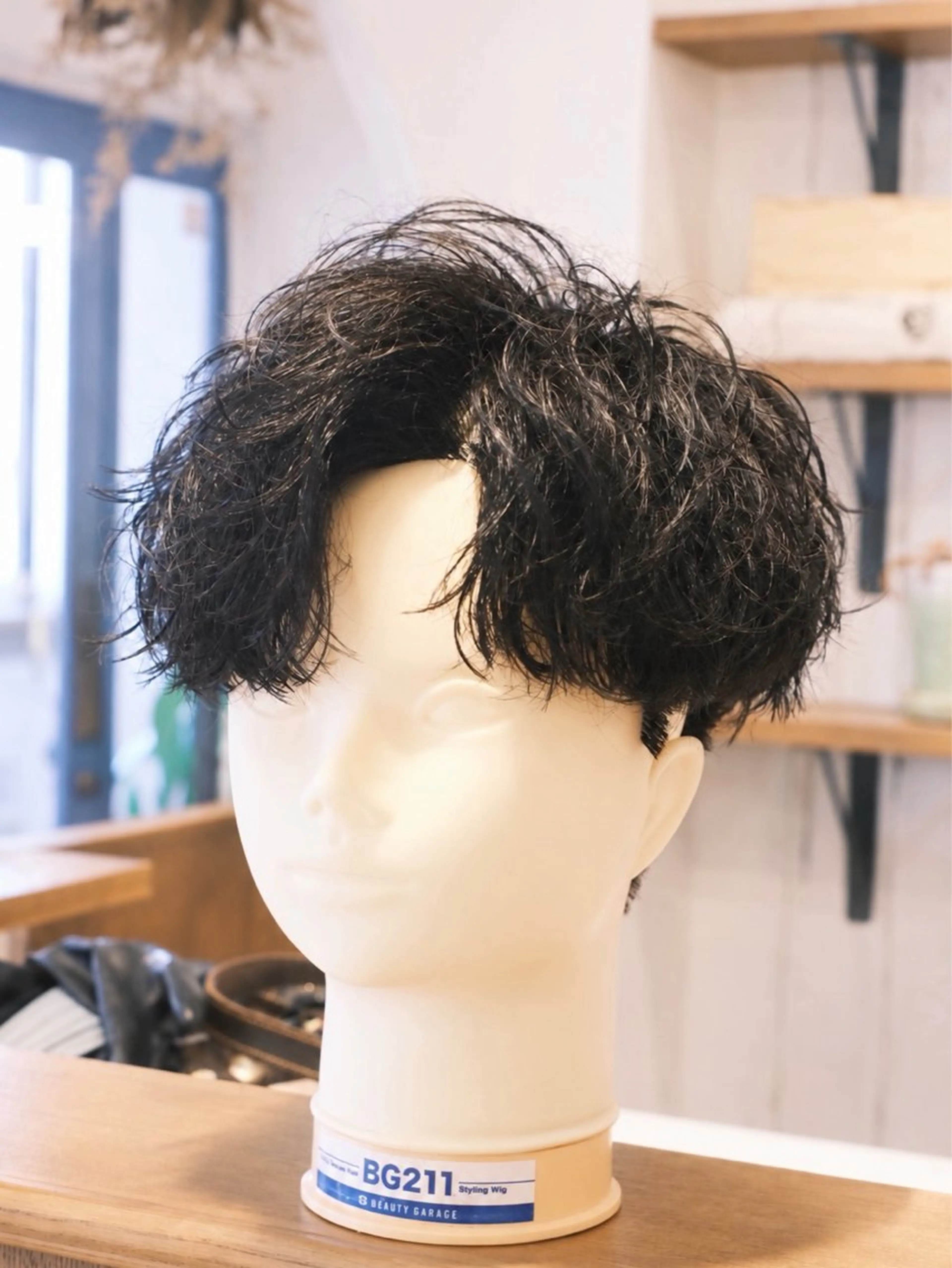ミディアム パーマ メンズ アップバング カット パーマ ヘッドスパ 💐メンズ特化× パーマ💐早坂駆留のヘアスタイル