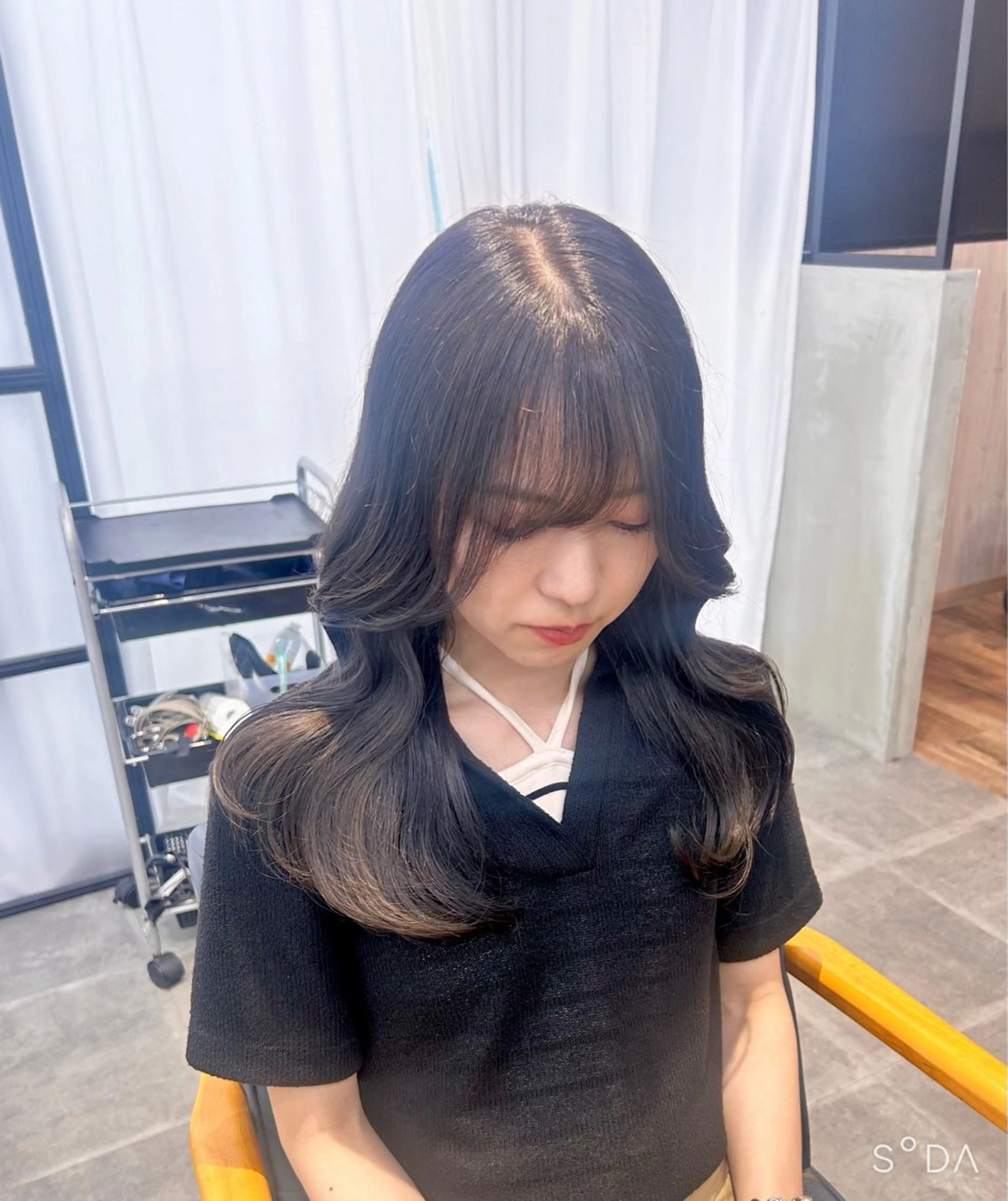 セミロング カラー 韓国×髪質改善カラー 💎hinaのヘアスタイル