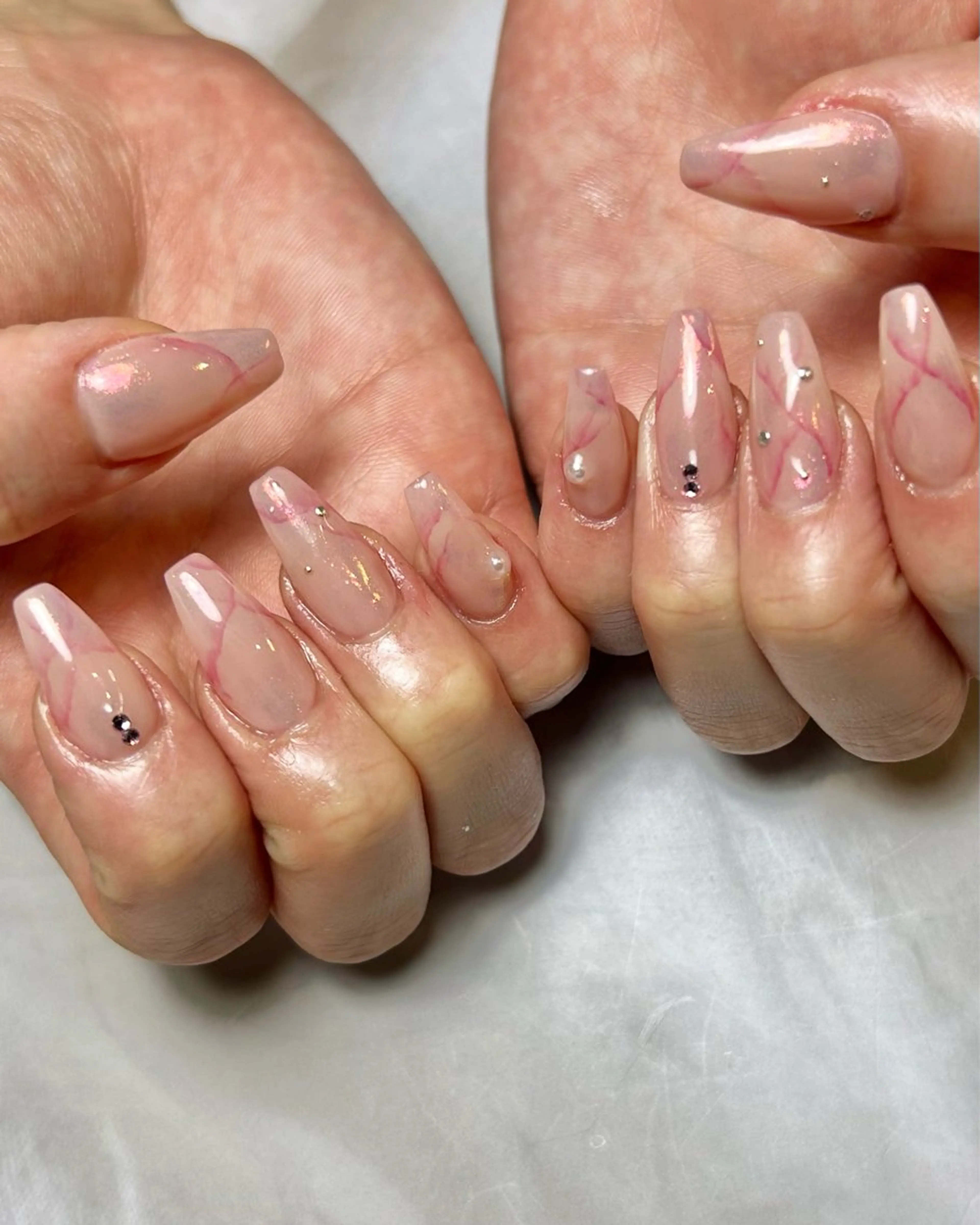 ネイル アートネイル ニュアンスネイル スカルプネイル ハンドネイル Reflection marikoのネイルデザイン