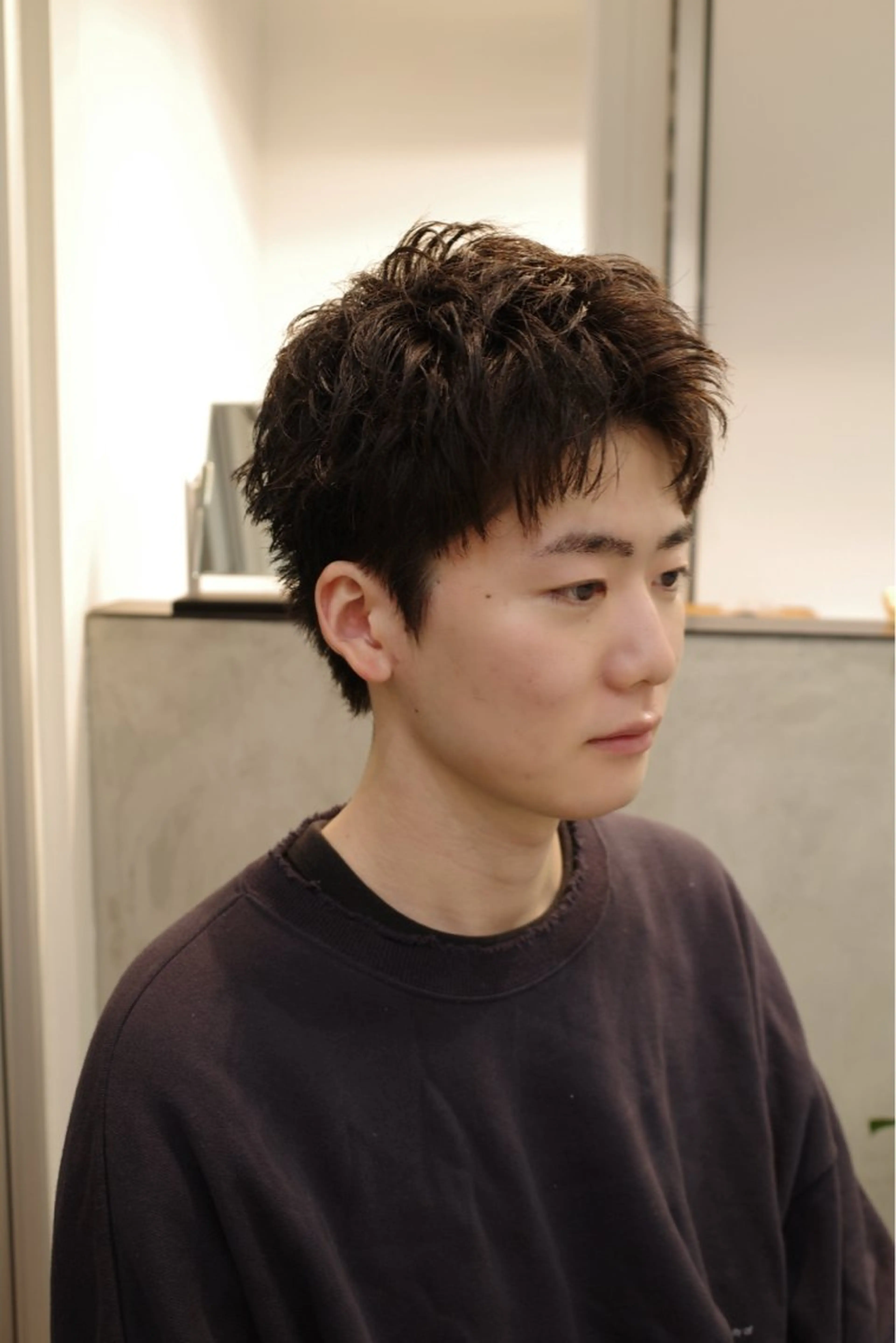 ショート パーマ メンズ スパイキーショート 刈り上げ ショートヘア 🌷KARIN/ メンズ、ショート🍃のヘアスタイル