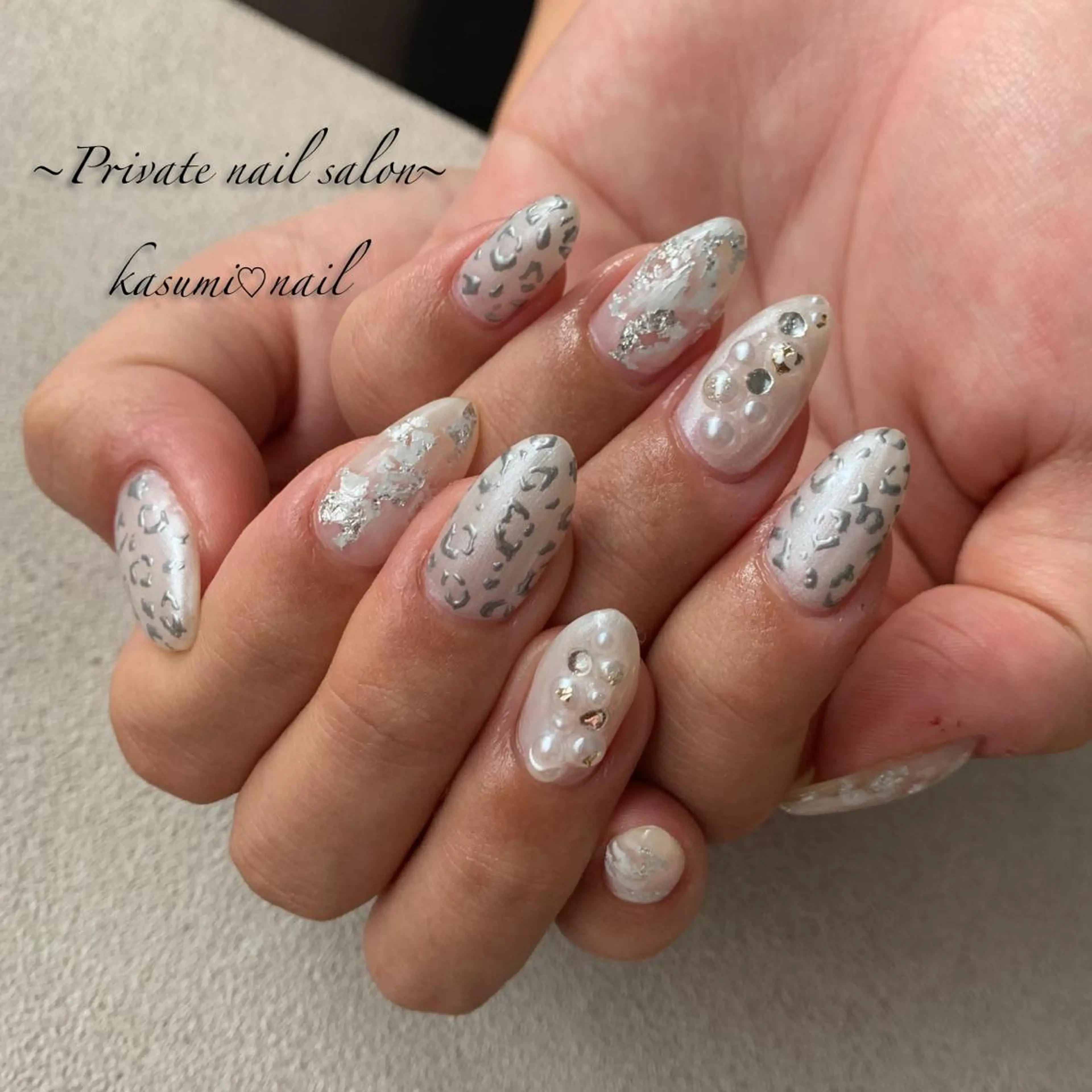 ネイル マグネットネイル ミラーネイル ニュアンスネイル 春ネイル KASUMI♡ Nailのネイルデザイン