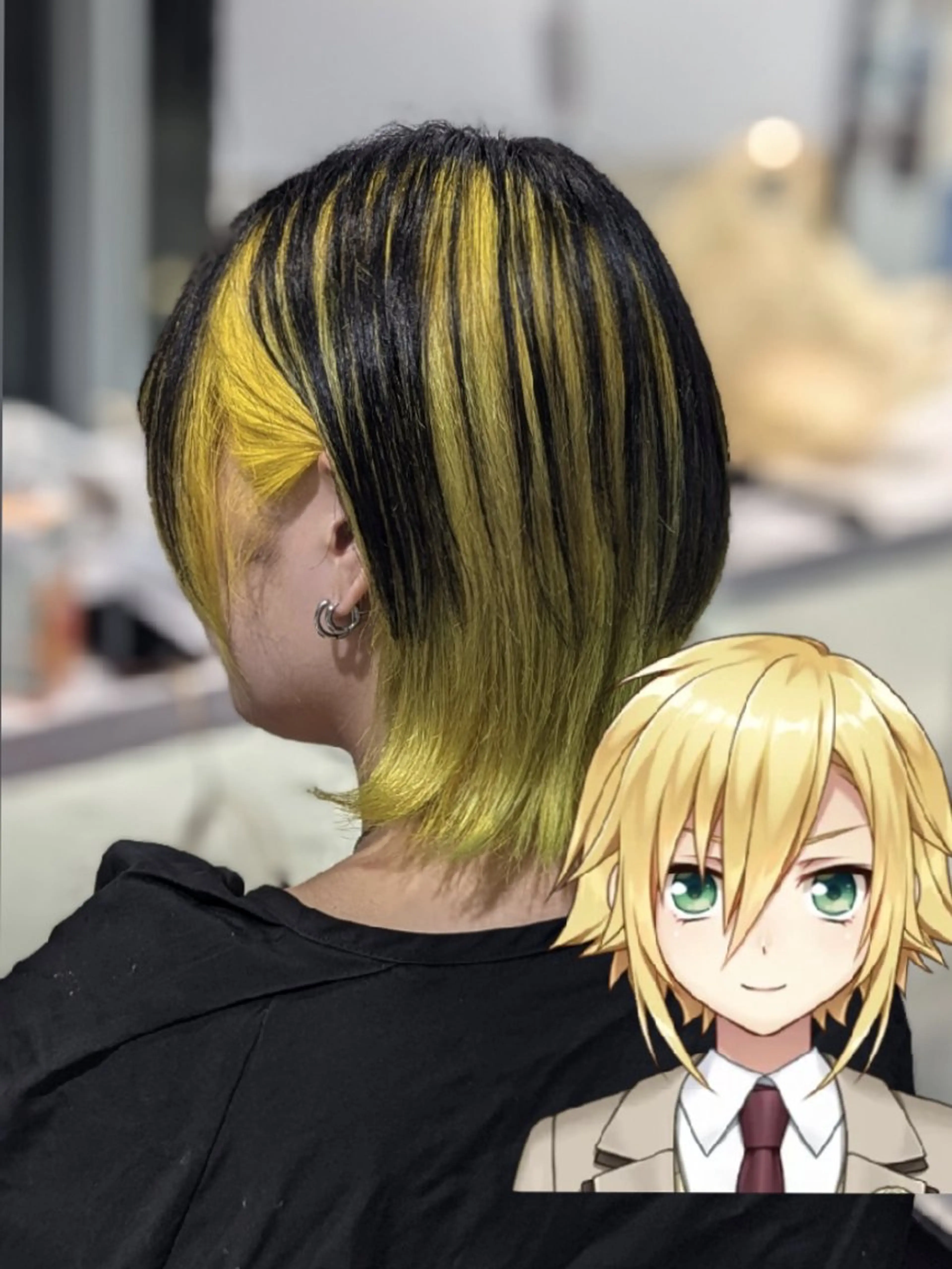 カラー ミディアム 推しカラー🦉にじさ んじカラー🌈🕒✨のヘアスタイル