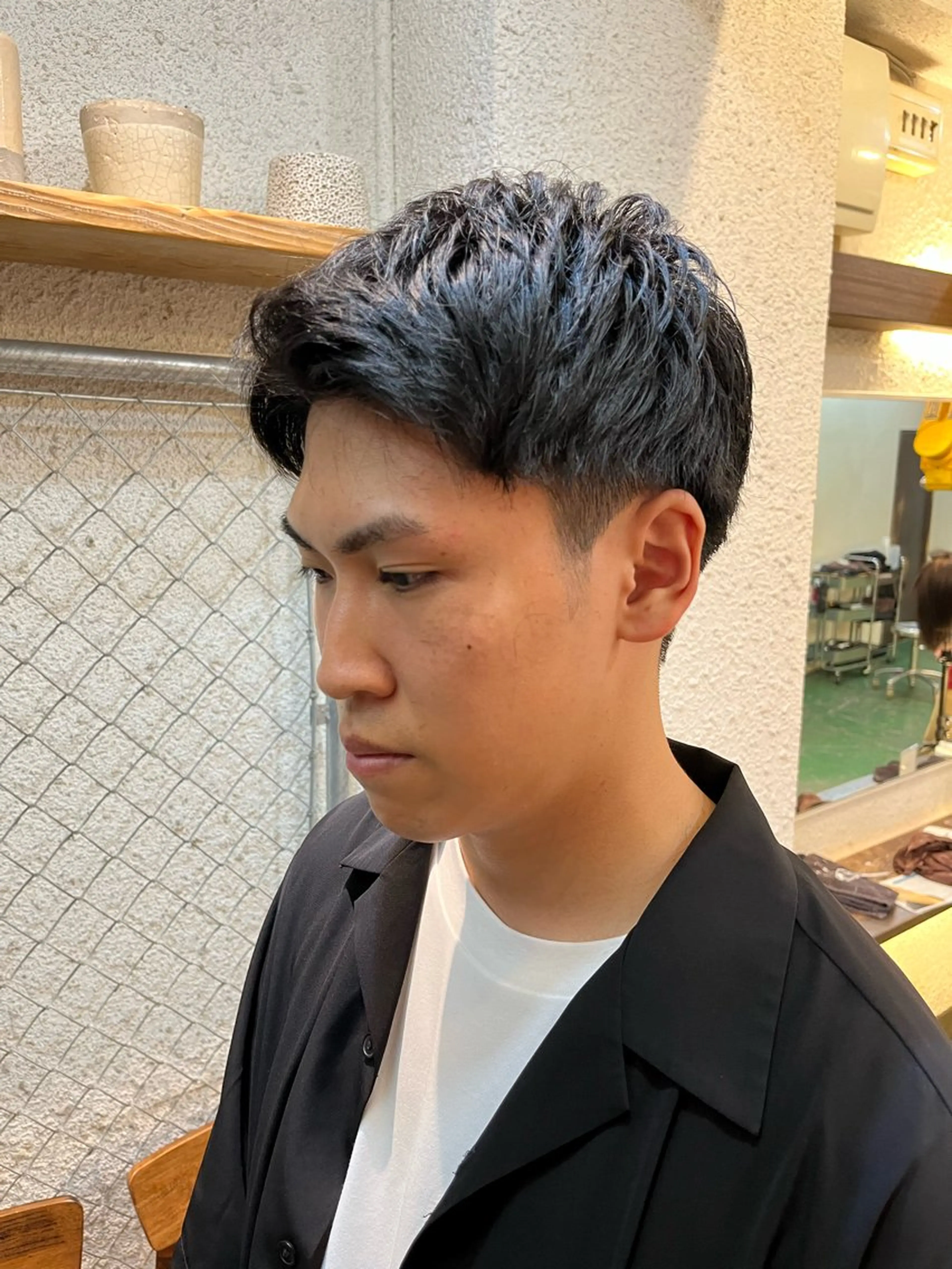 メンズ ボブ×透明感カラー 特化・リクト💥のヘアスタイル