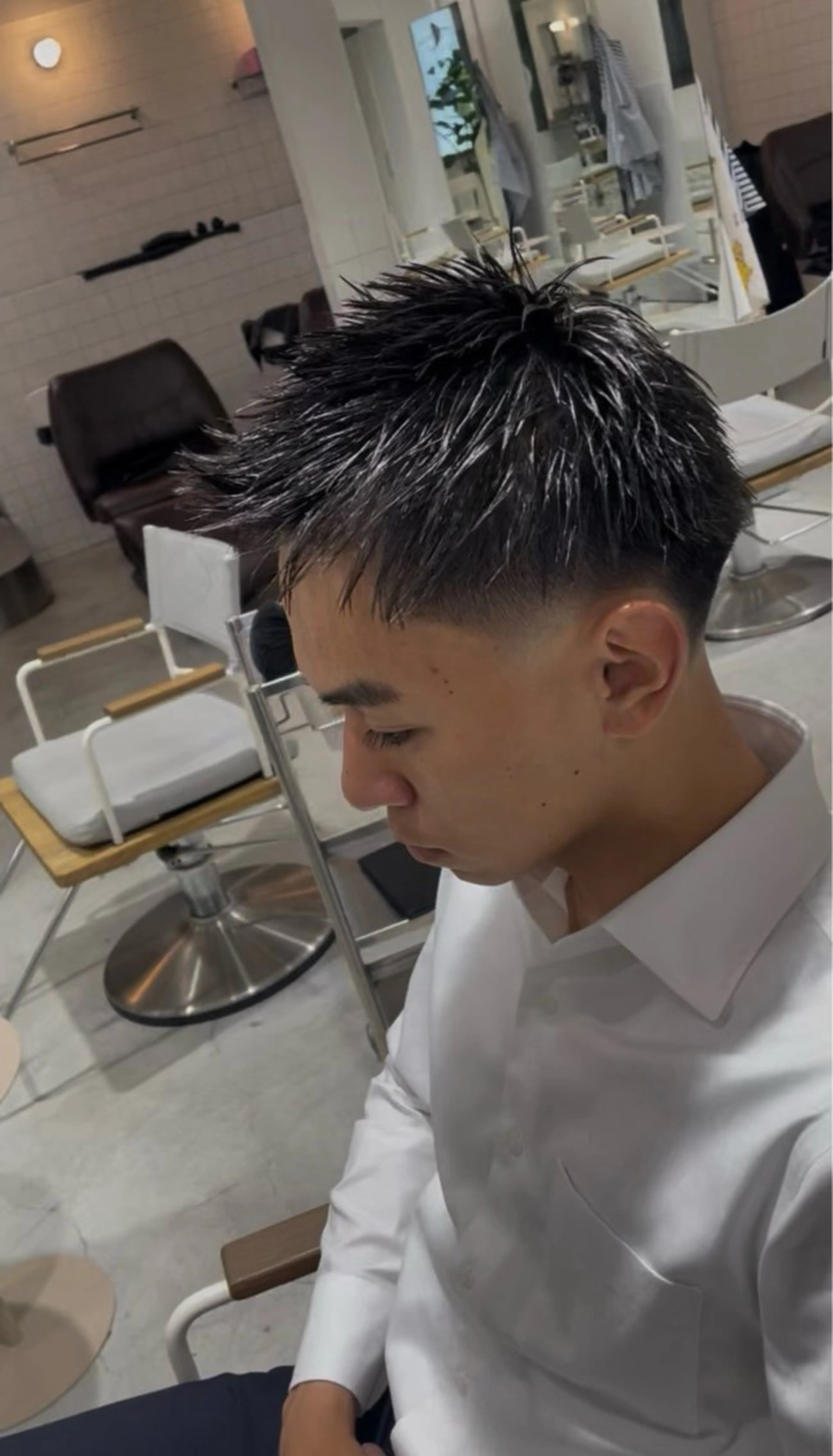 ショート メンズ フェードカット/メン ズパーマ/森巧真のヘアスタイル