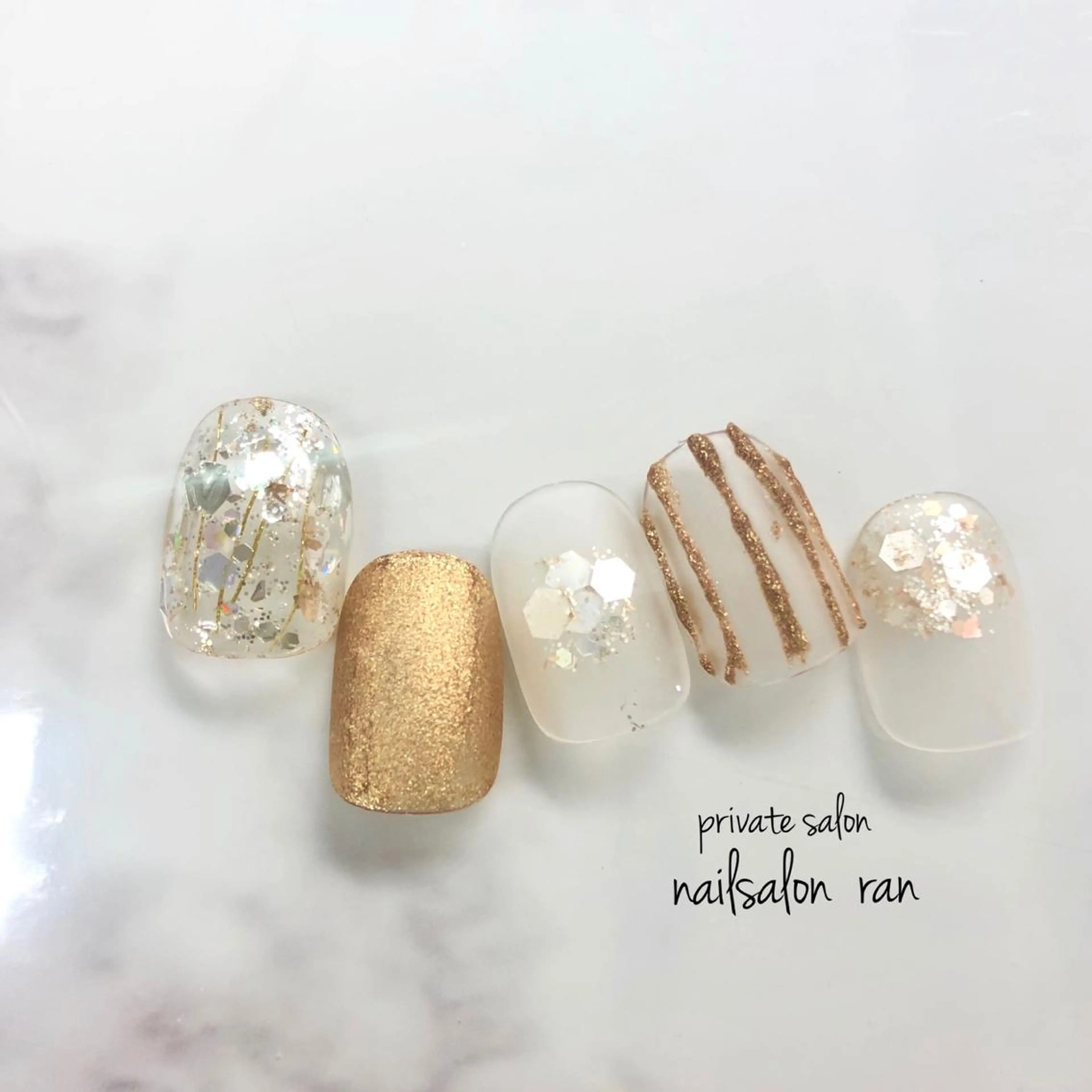 ネイル ラメ(グリッター) マットネイル 持ち込み nailsalon ranのネイルデザイン