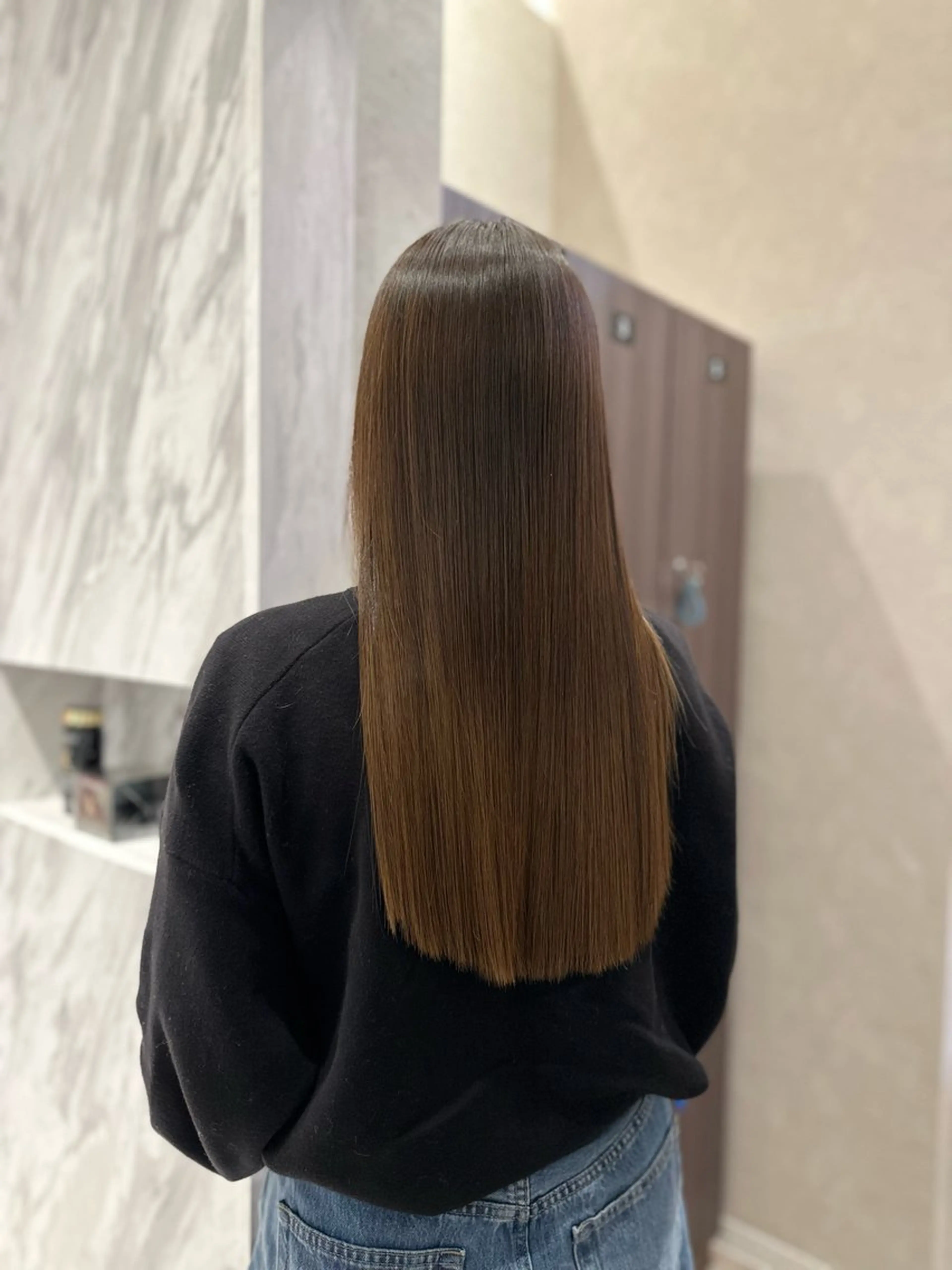 ロング 縮毛矯正 縮毛矯正特化 k-two土田陸登のヘアスタイル