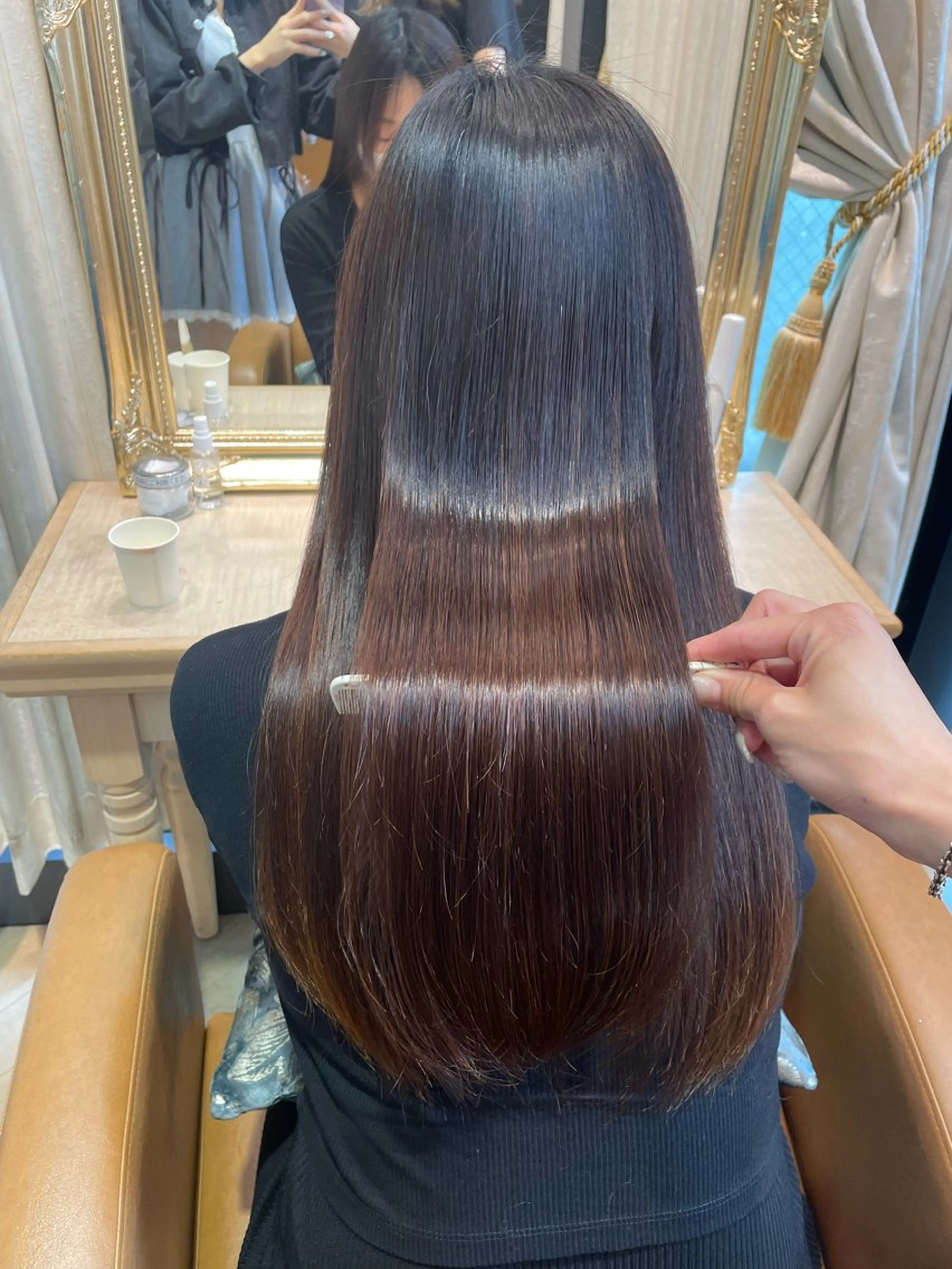 ロング 縮毛矯正 sakura/韓国 ヘア/ワンホンのヘアスタイル