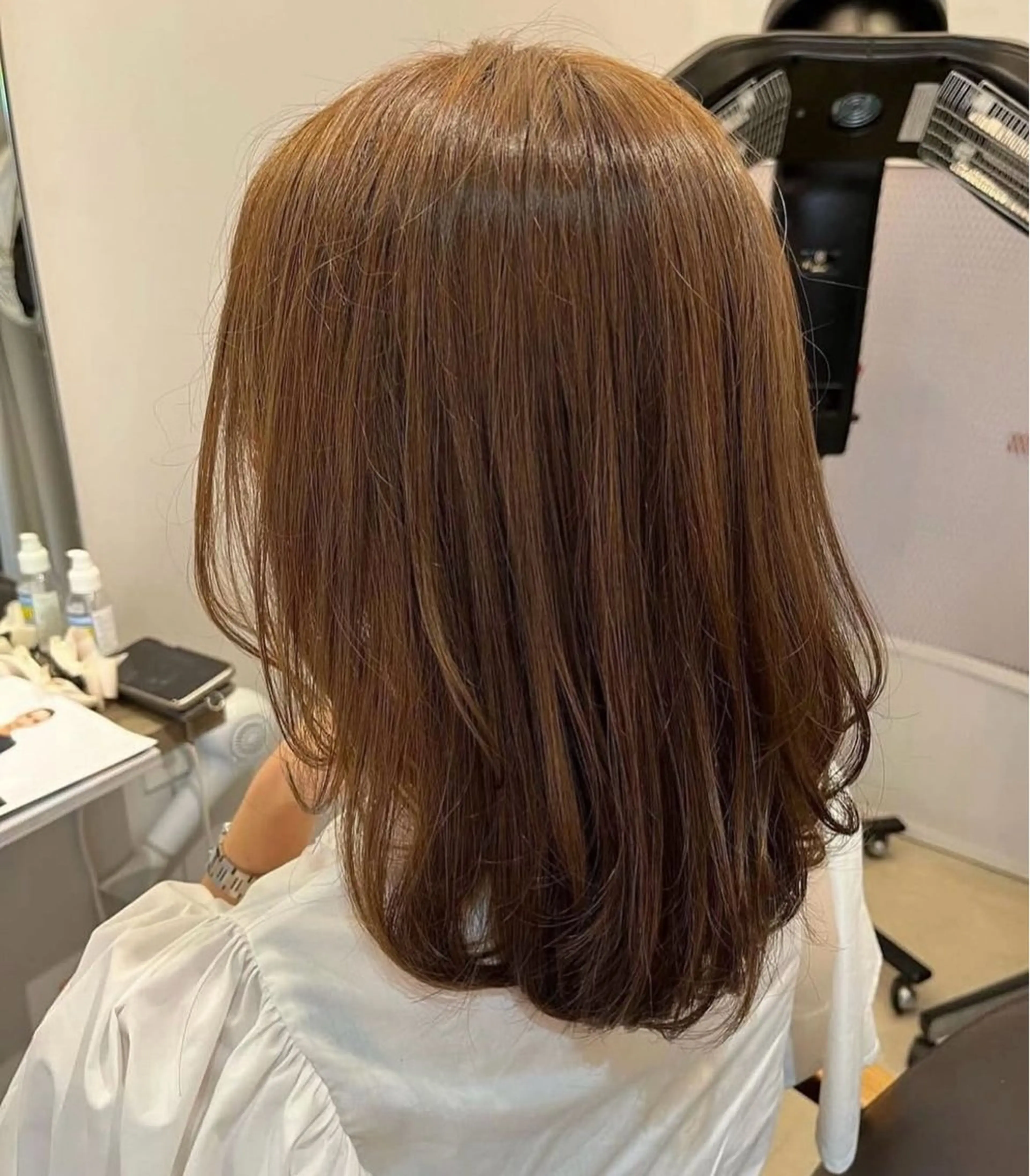 セミロング カット ヘアカラー トリートメント 特化✨透明感カラー 白髪染め✨住田緋菜のヘアスタイル