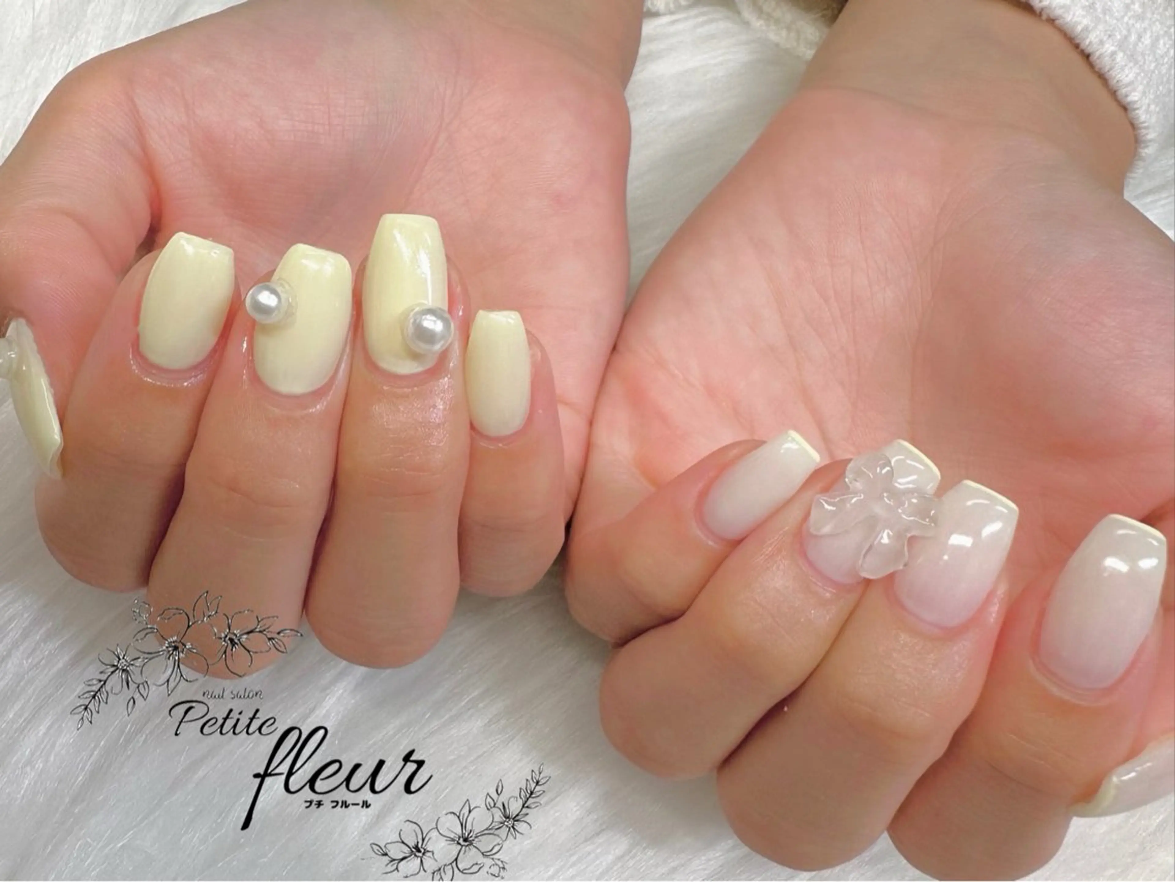 ネイル パステルネイル 黄色 ❁⃘*。Petite fleur❁⃘*りさのネイルデザイン