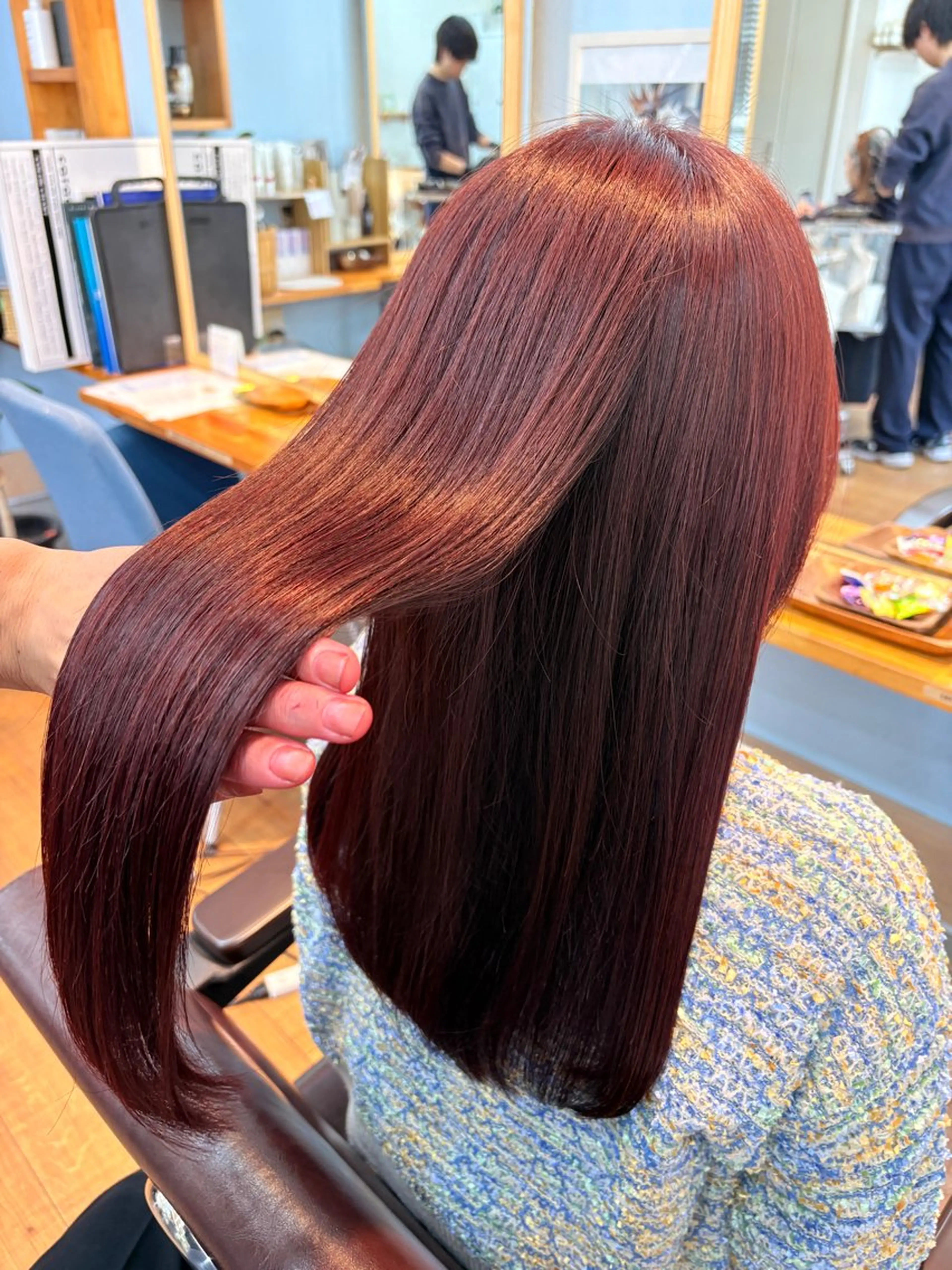 ロング カラー ヘアカラー トリートメント 髪質改善🌿‬/艶感 /髙木 優人のヘアスタイル