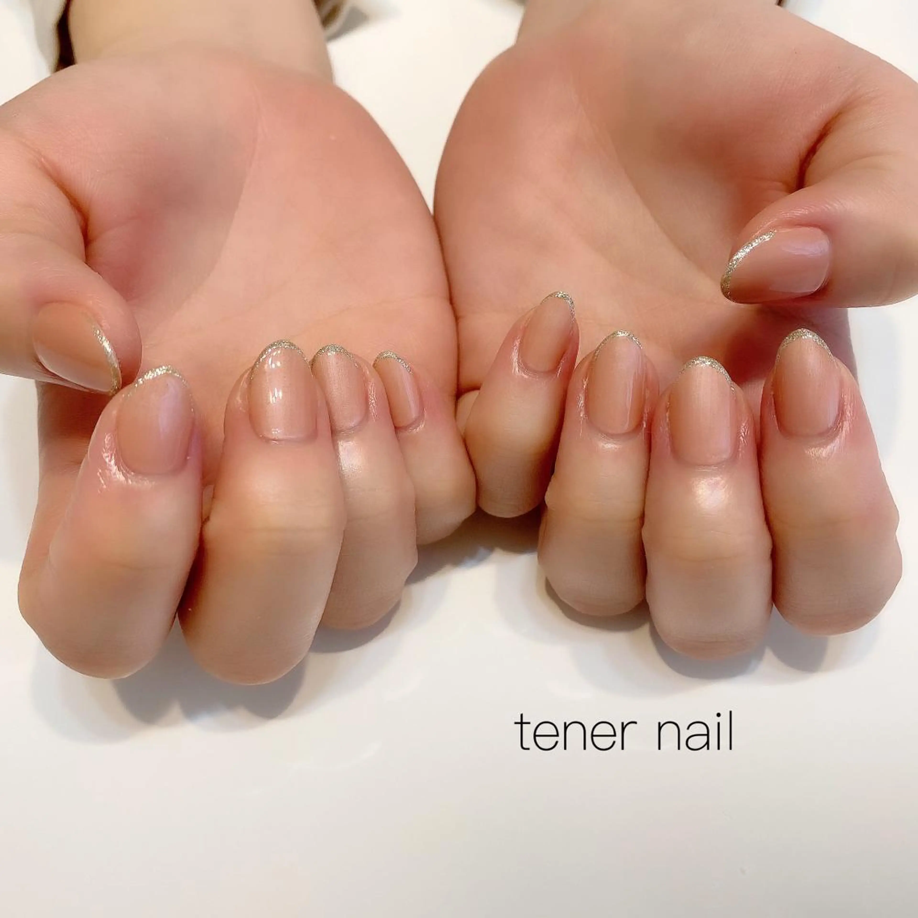 ネイル フレンチネイル オレンジ テネルネイル tener nailのネイルデザイン