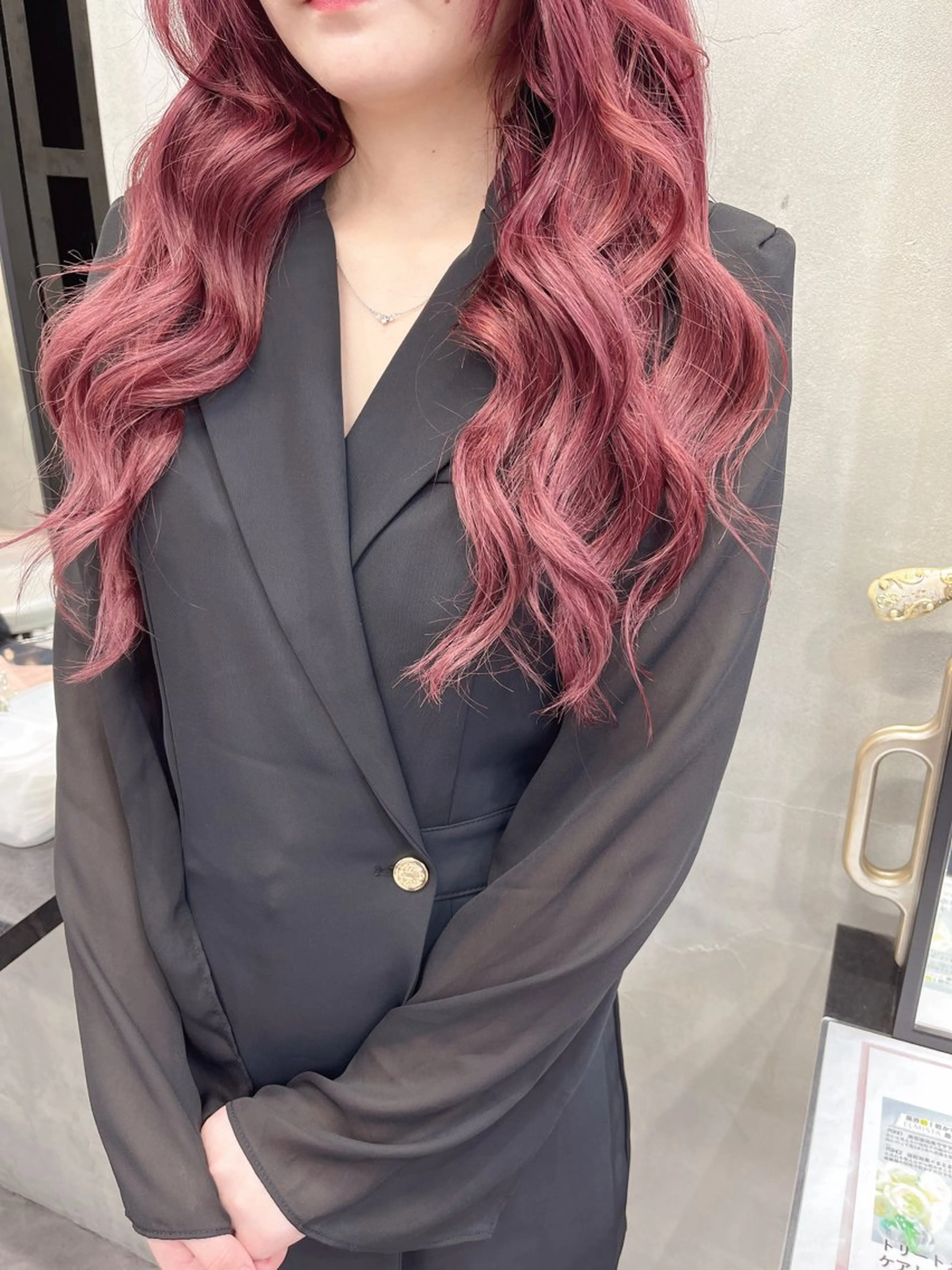 セミロング エクステ 濱川響太レディース カットモデルのヘアスタイル
