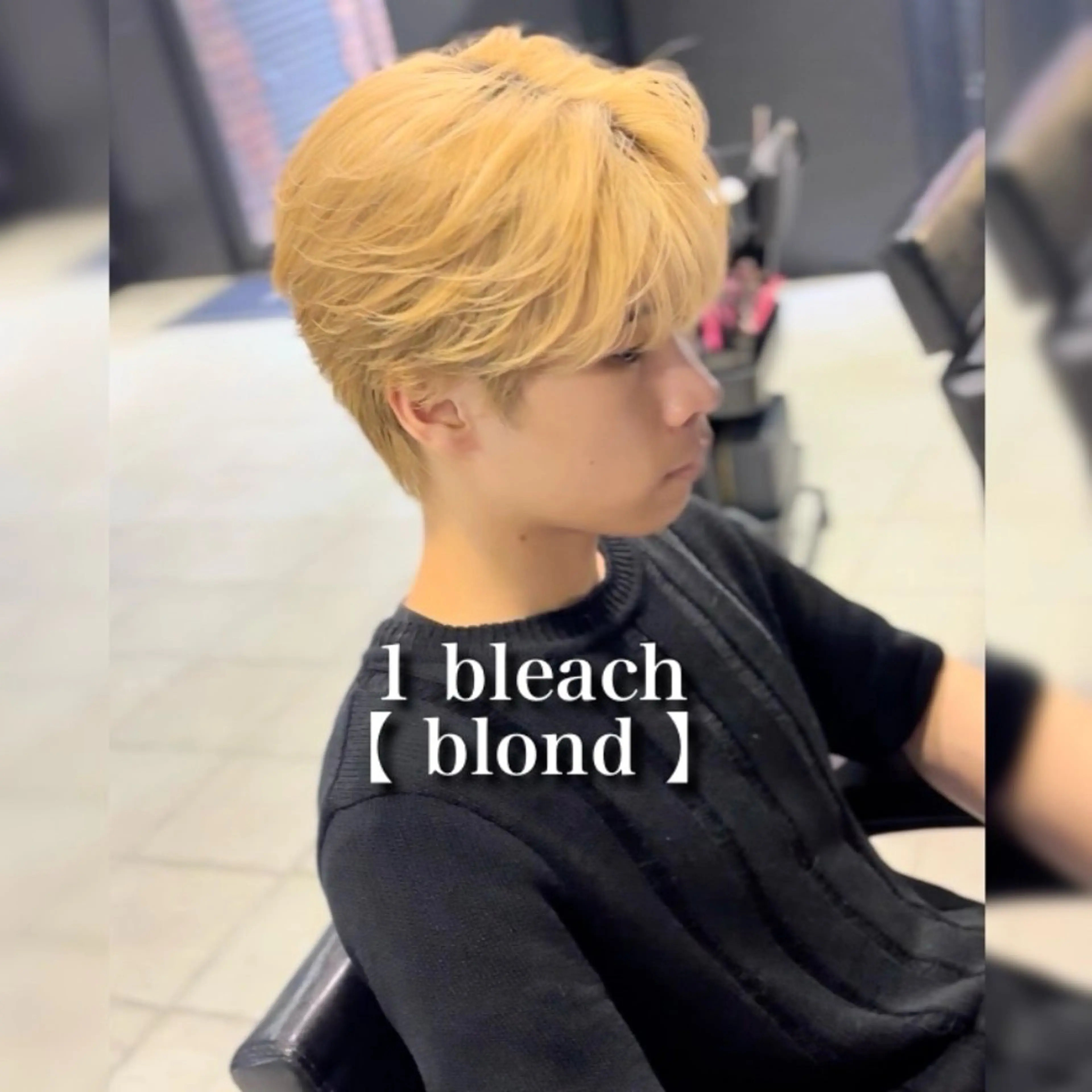 ミディアム カラー メンズ ミディアムパーマ メンズブリーチ センターパート フェザーパーマ メンズハイトーン カット ヘアカラー メンズカラー支持率 No.1【心斎橋】のヘアスタイル