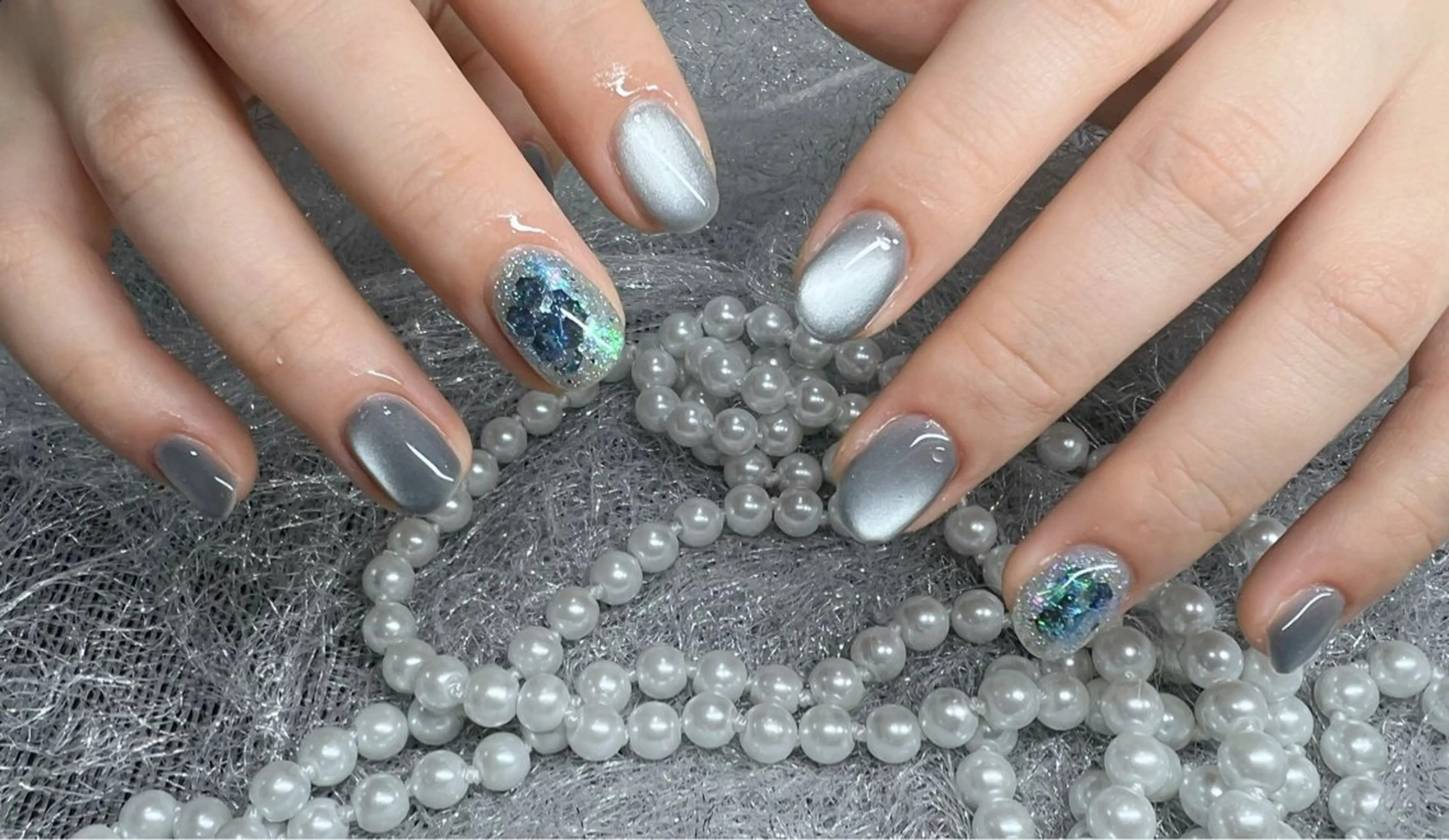 ネイル 長さ出し フットネイル フレンチネイル ジェルネイル 韓国ネイル More Glam 池袋東口店のネイルデザイン