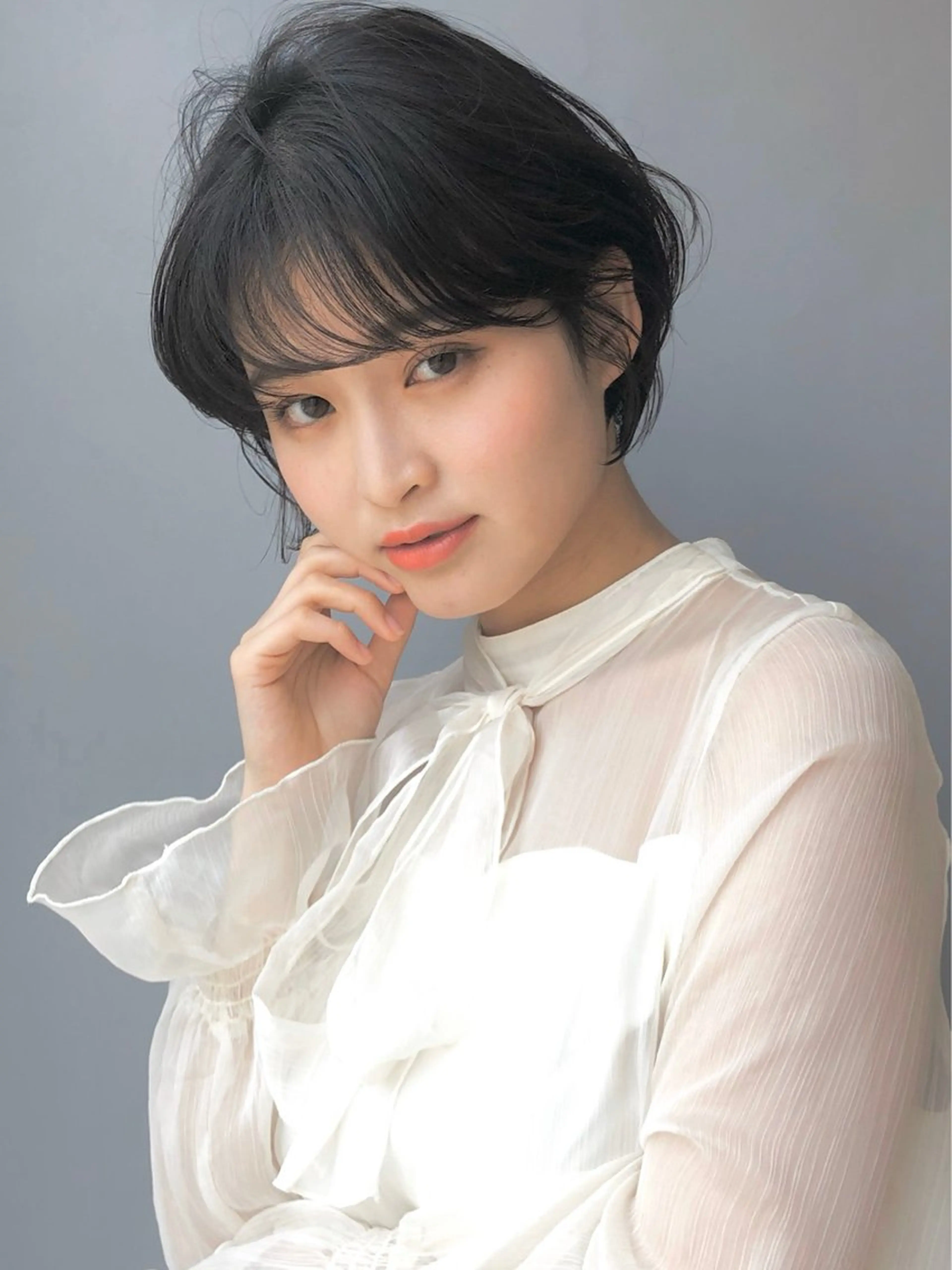 ショート カラー パーマ 菅野 恵のヘアスタイル