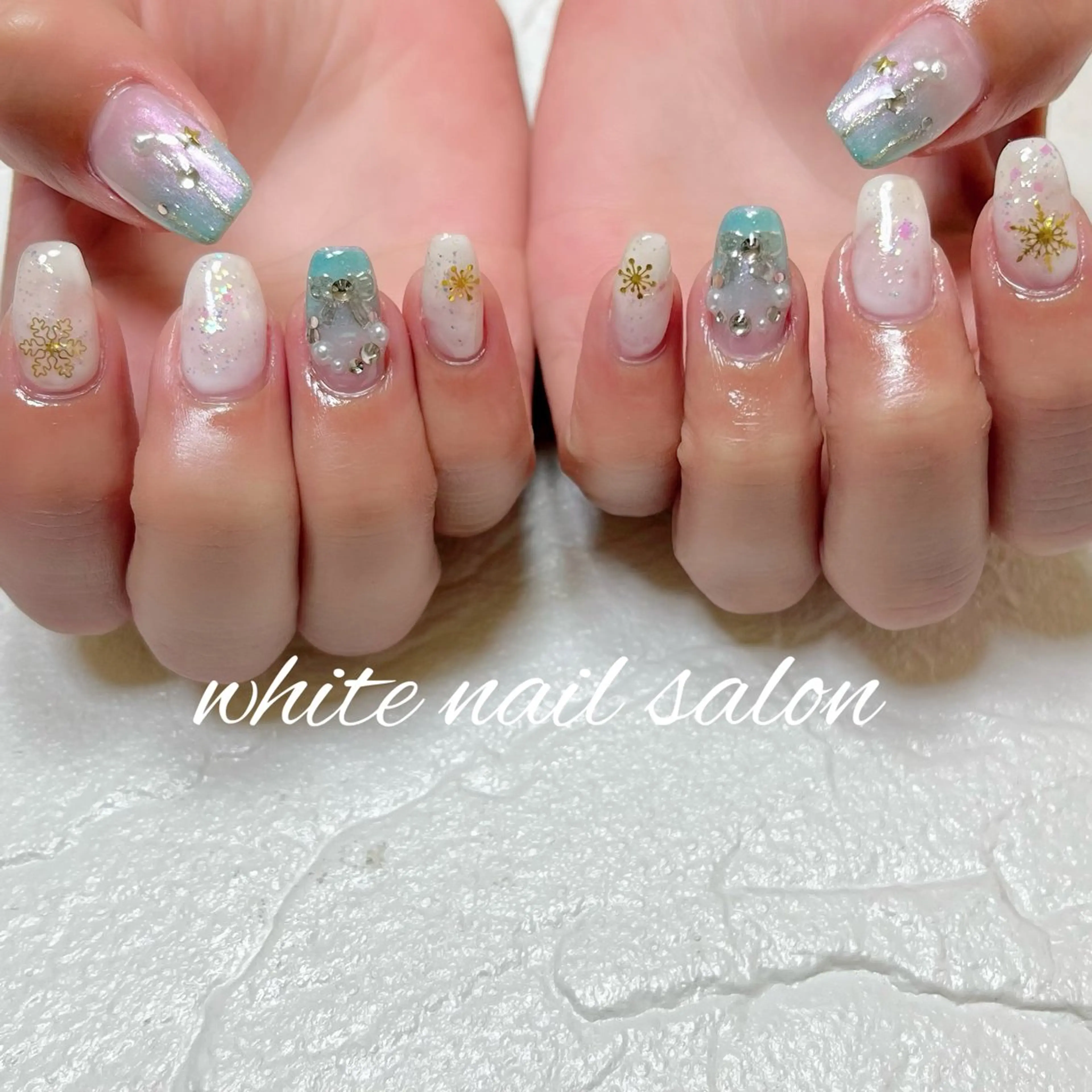 ネイル ラメ(グリッター) ハンドネイル white nail salonのネイルデザイン