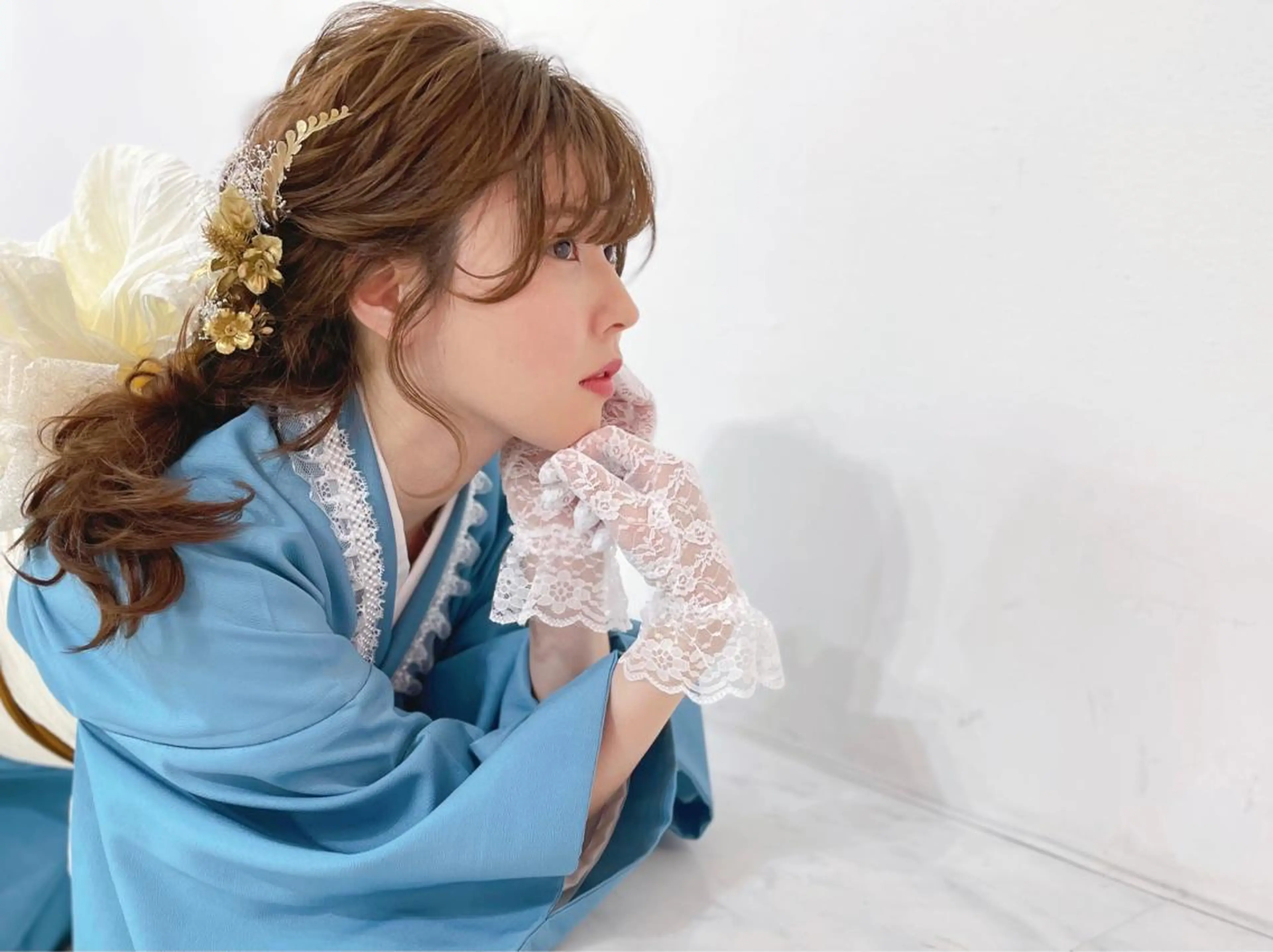 ロング ヘアアレンジ 着物ヘア 中山 郁恵のヘアスタイル