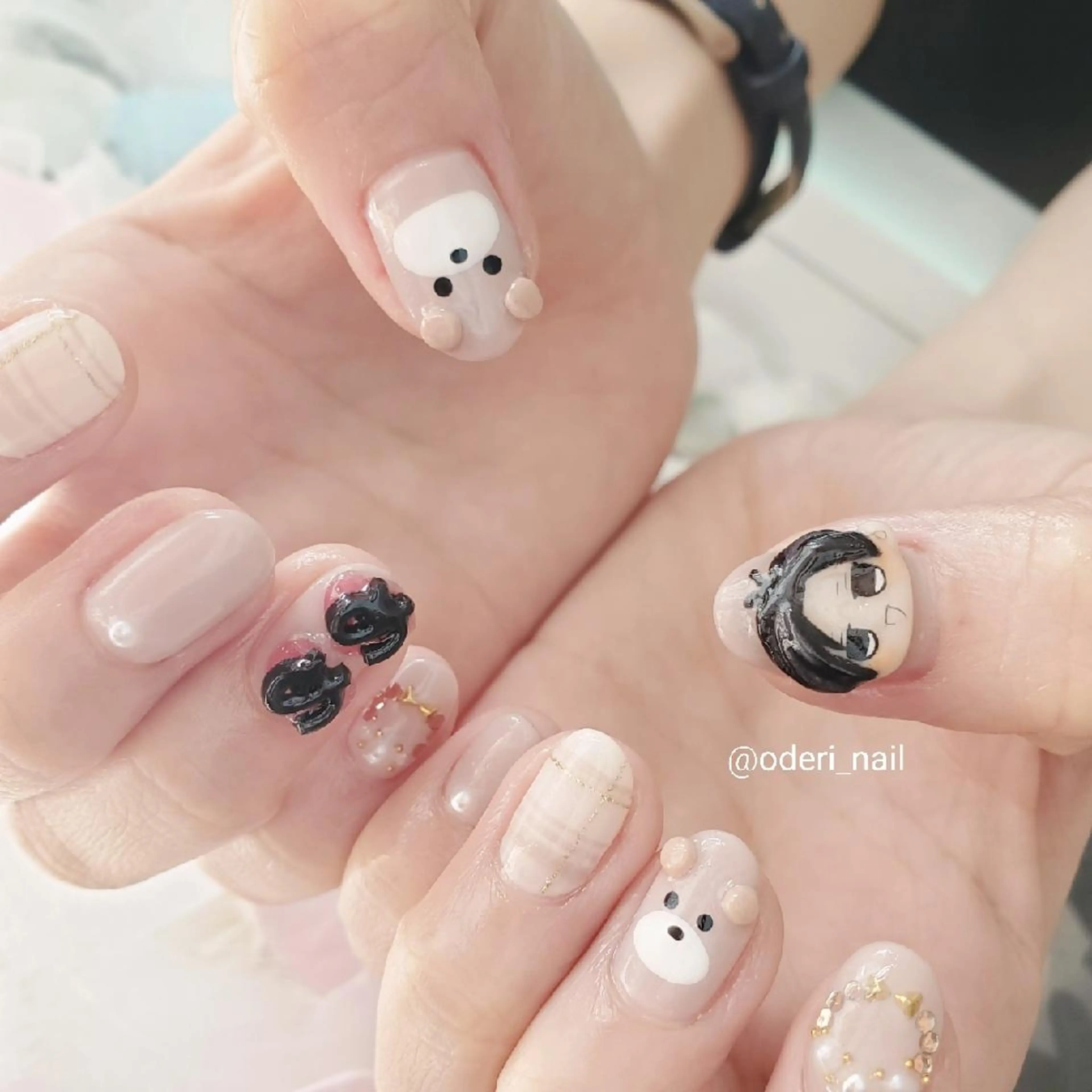 ネイル アートネイル ジェルネイル おで@ oderi_nailのネイルデザイン