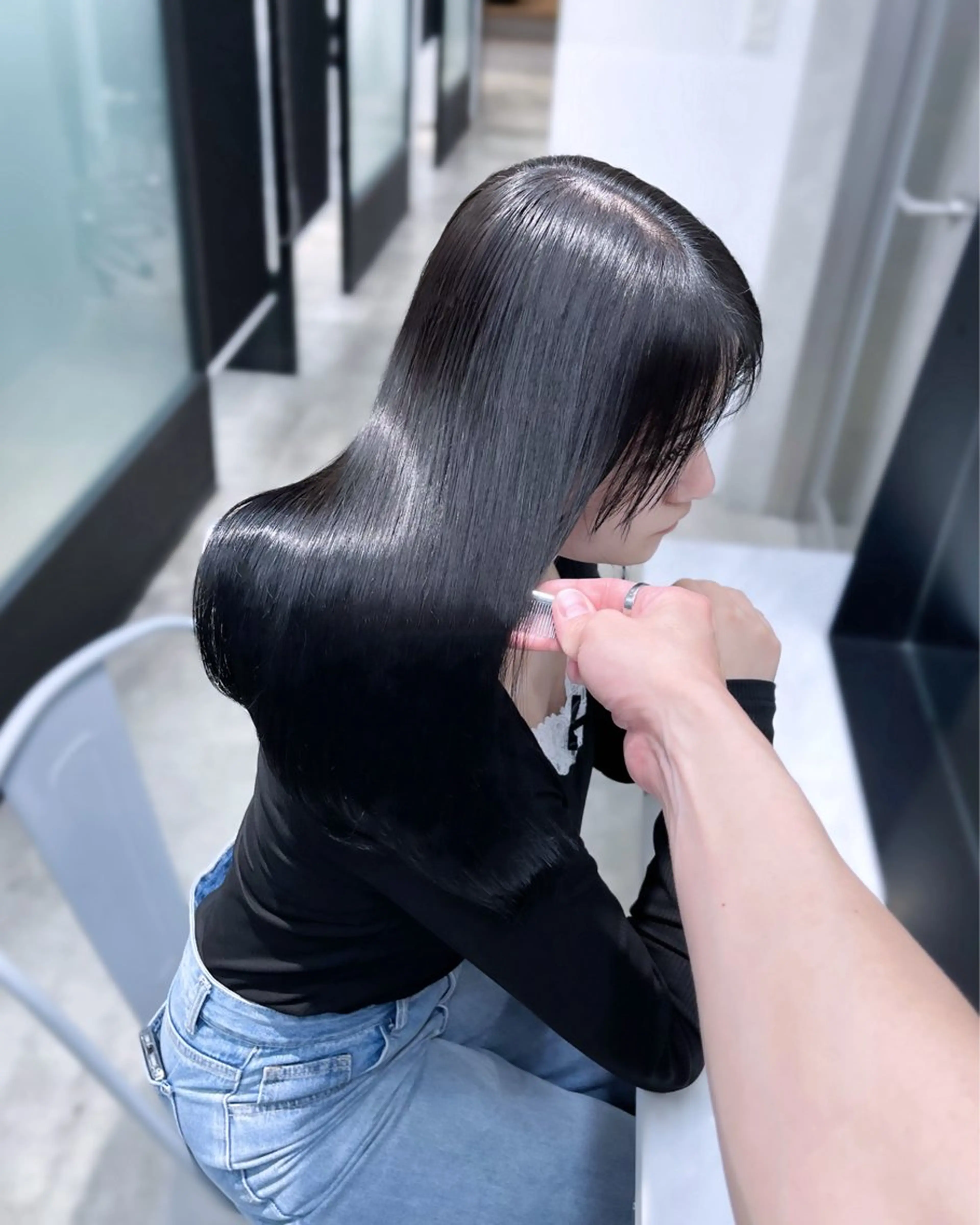 韓国レイヤーカット 髪質改善▫️水野有真のヘアスタイル