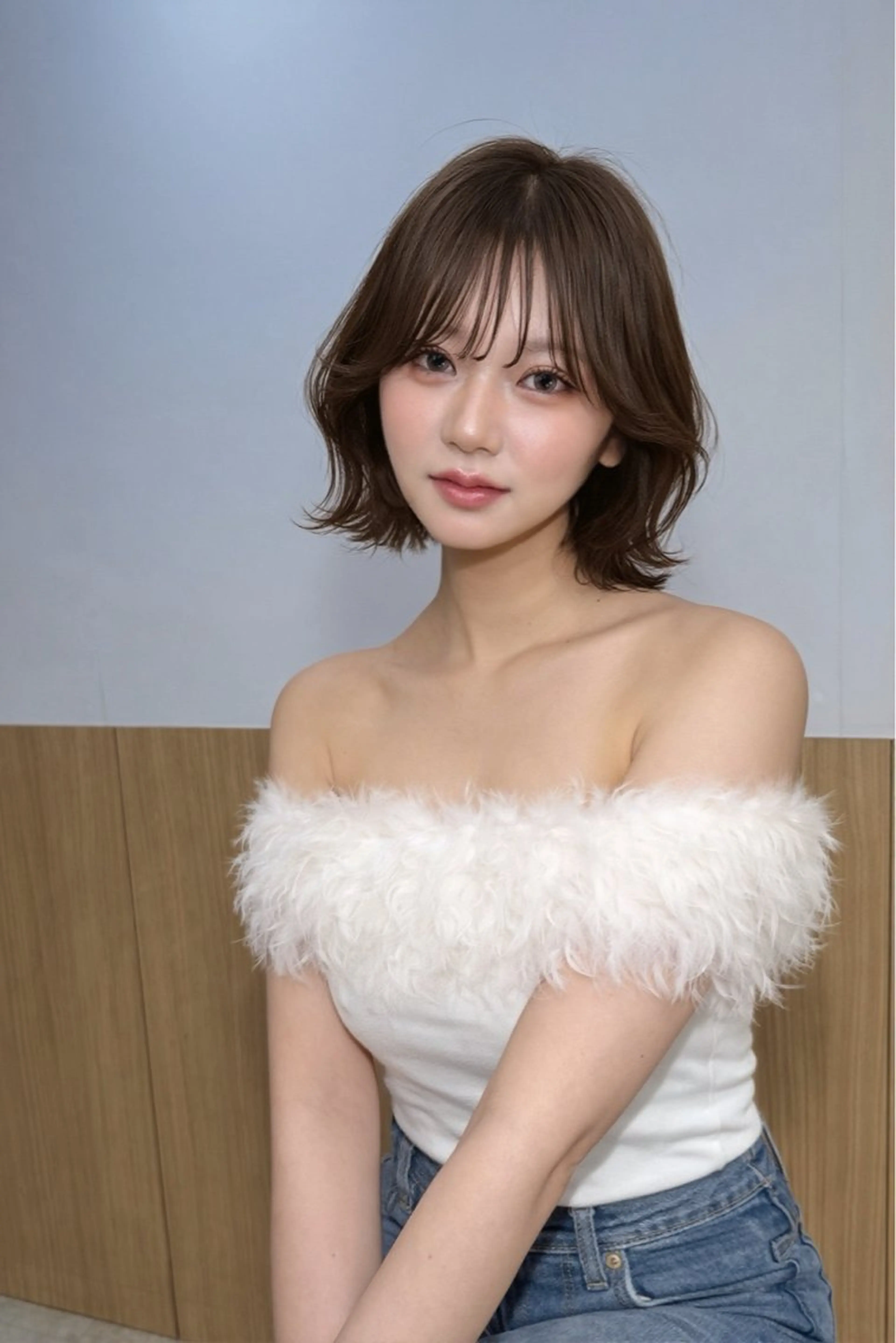 ミディアム カット トリートメント じょー／ボブ カット/白髪ぼかしのヘアスタイル