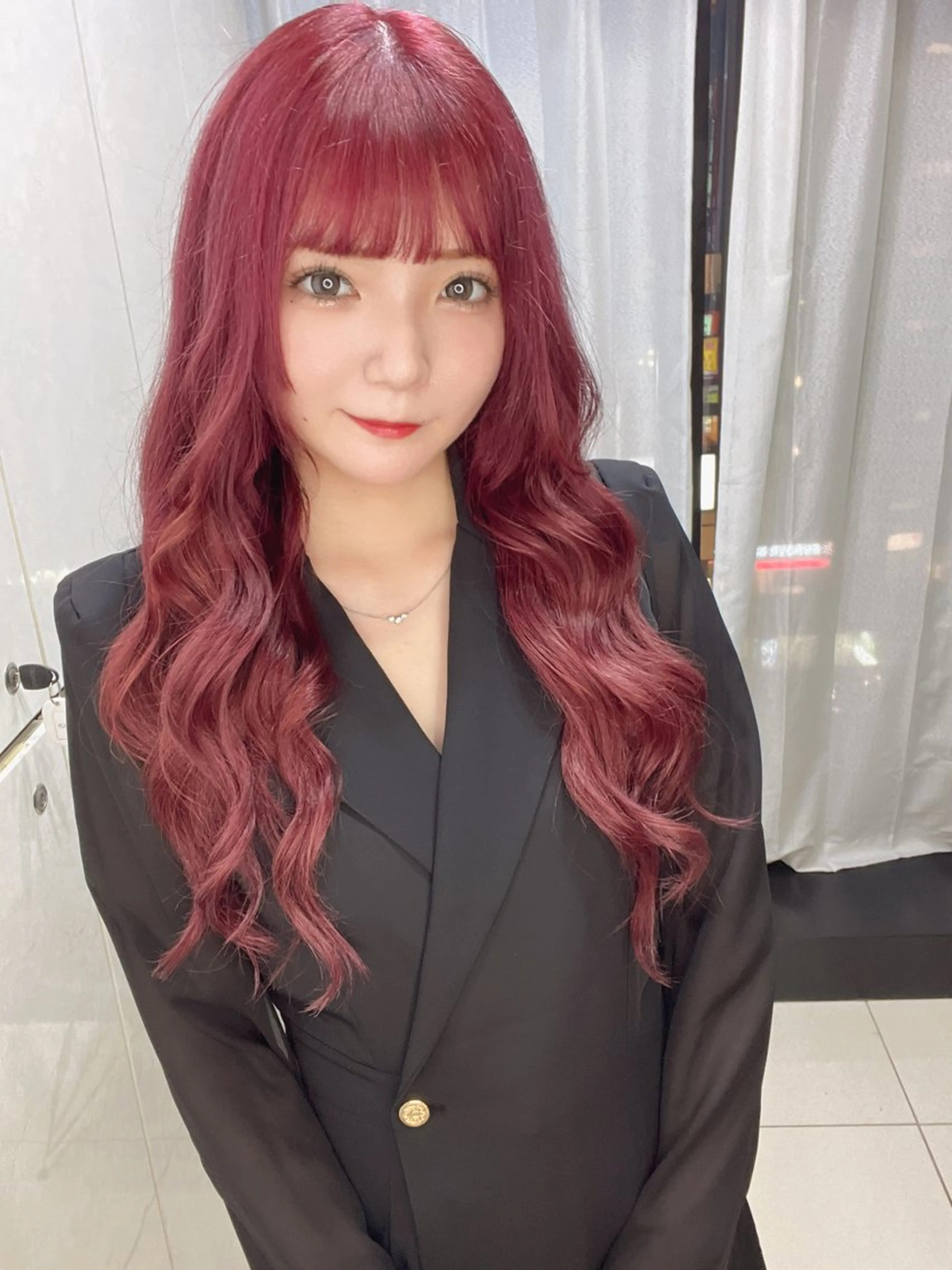 セミロング エクステ 濱川響太レディース カットモデルのヘアスタイル
