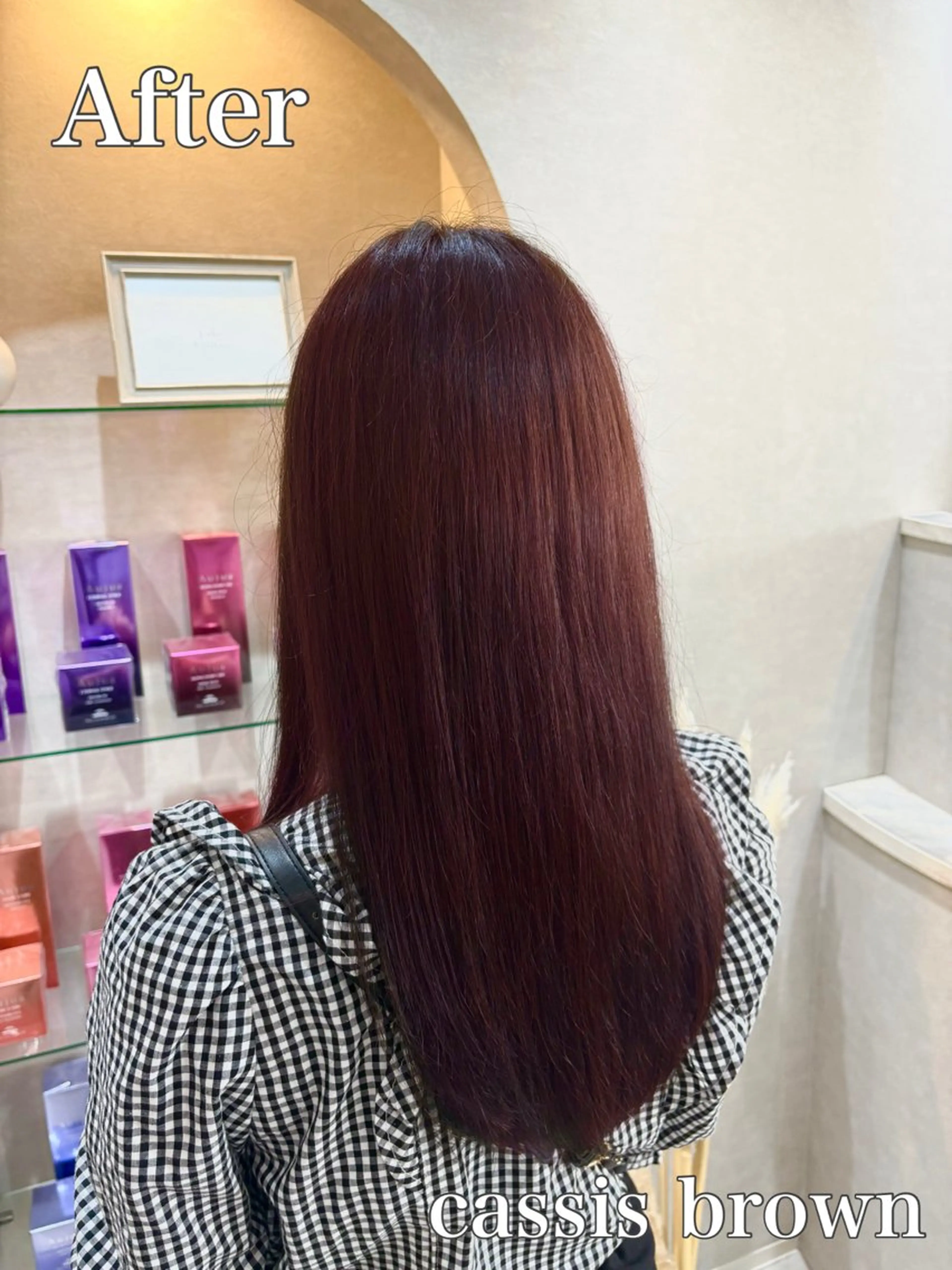 ロング カラー ブラウンカラー カシス 大宮/髪質改善/ yuzuki🌙のヘアスタイル