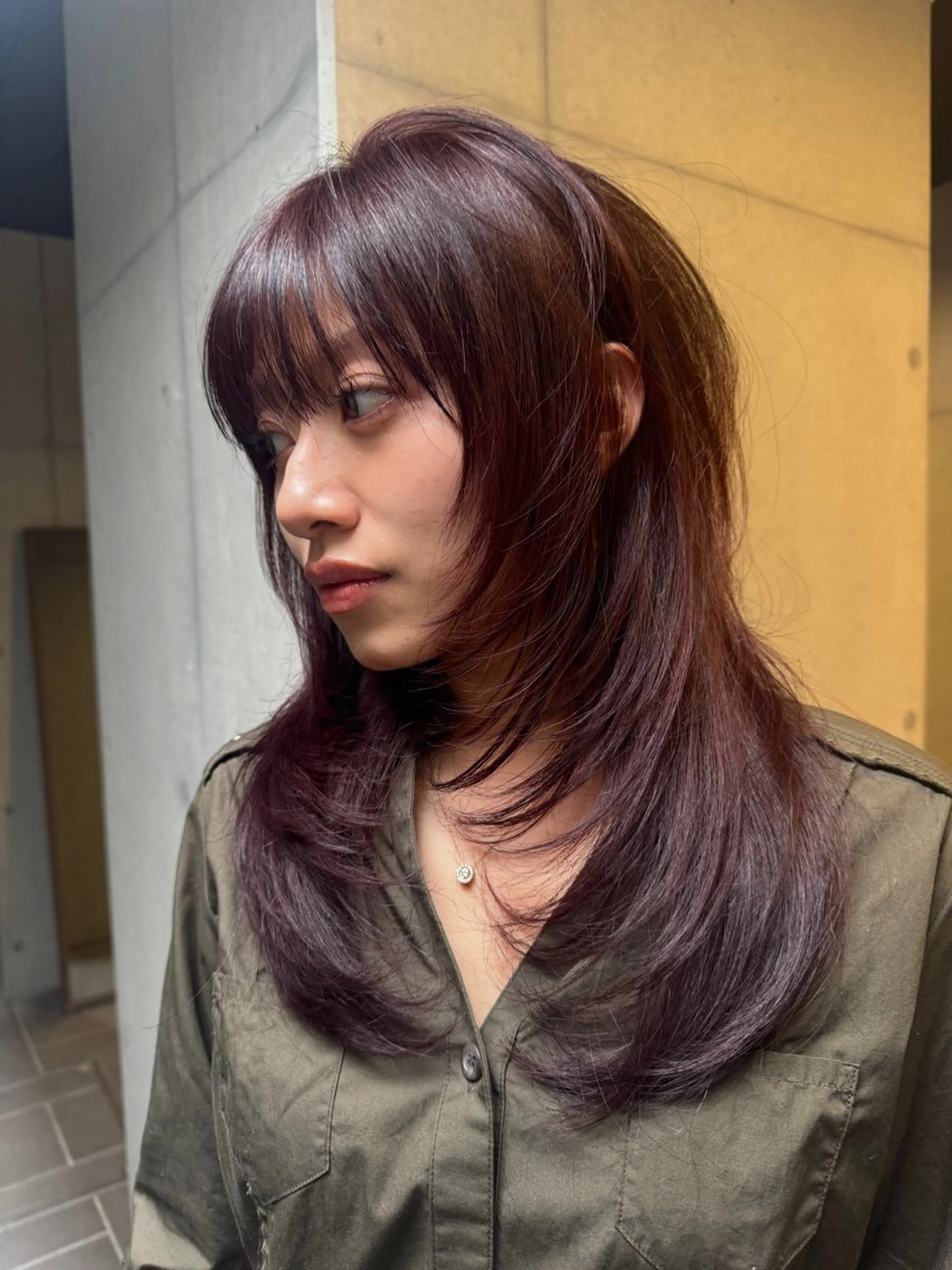 ロング カラー カット ヘアカラー だいち/ブリーチ/ レイヤーカットのヘアスタイル