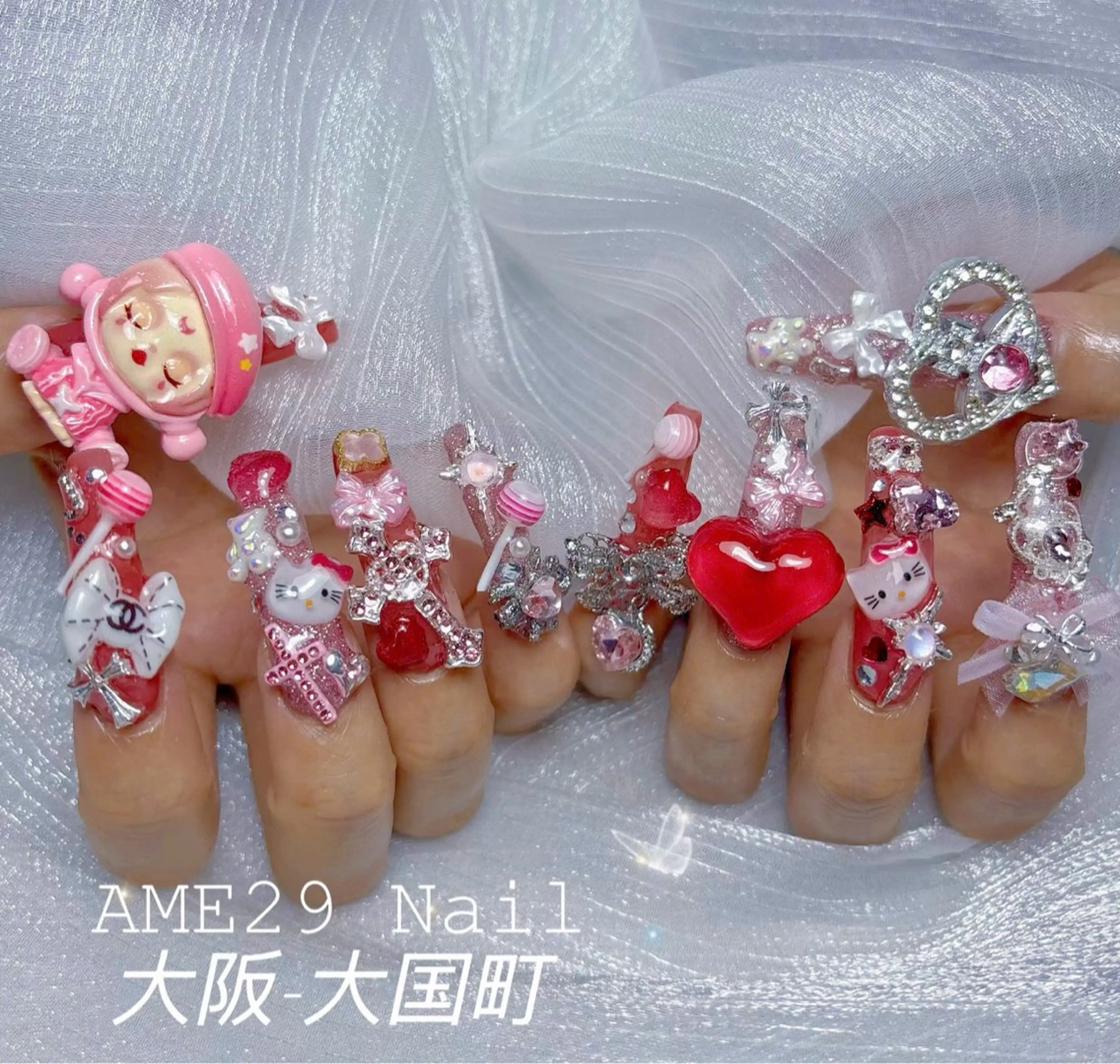 ロング AME29 Nail ネイルサロンのネイルデザイン