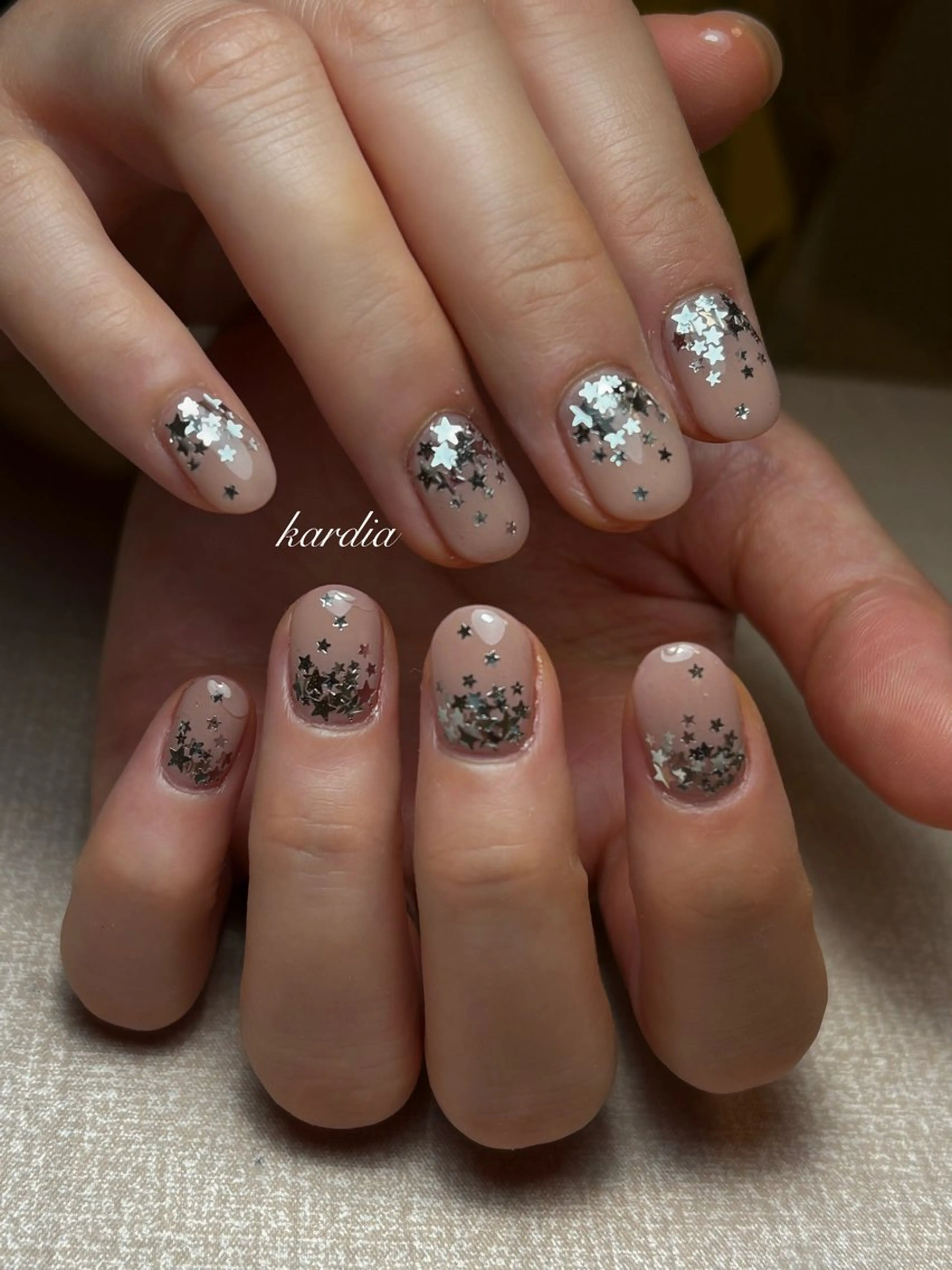 ネイル ハンドネイル καρδιά -ｶﾙﾃﾞｨｱ-のネイルデザイン