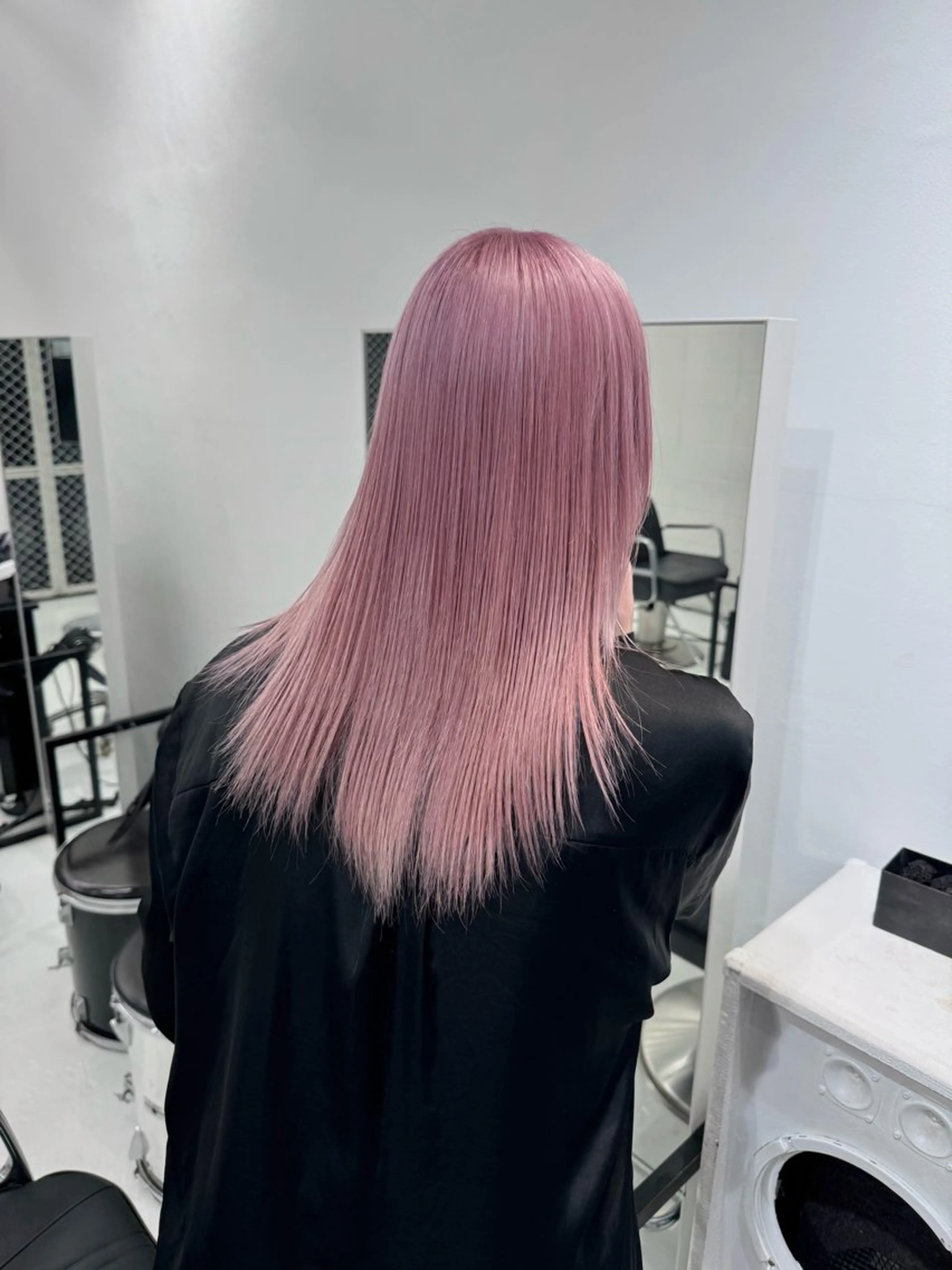 セミロング カラー ヘアアレンジ ブリーチ ピンクカラー カット ヘアカラー トリートメント 艶ハイトーン/ヘア アレンジAYAKAのヘアスタイル