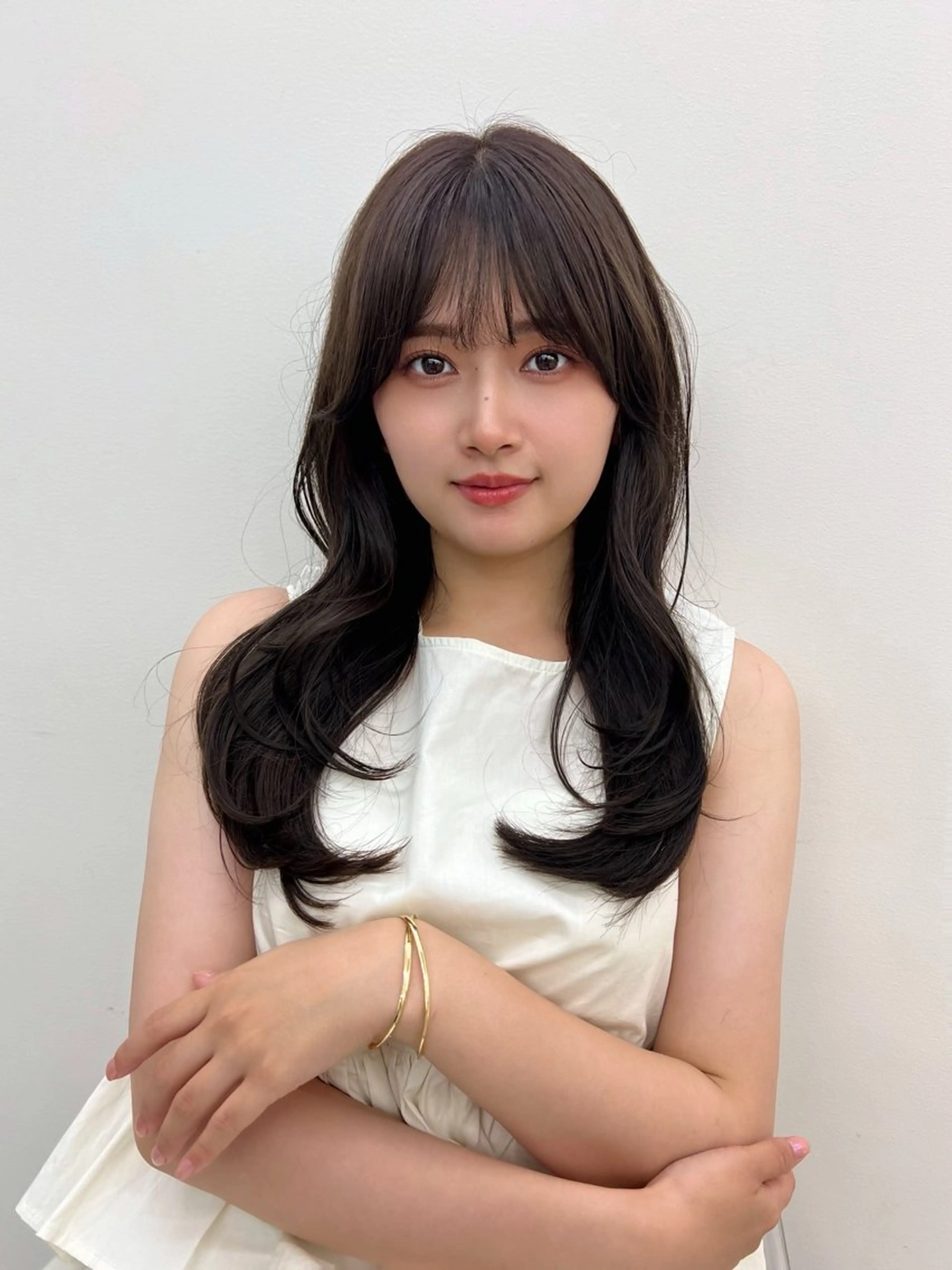 ロング カット Sanaダブルカラー ✨️パルコ徒歩1分のヘアスタイル