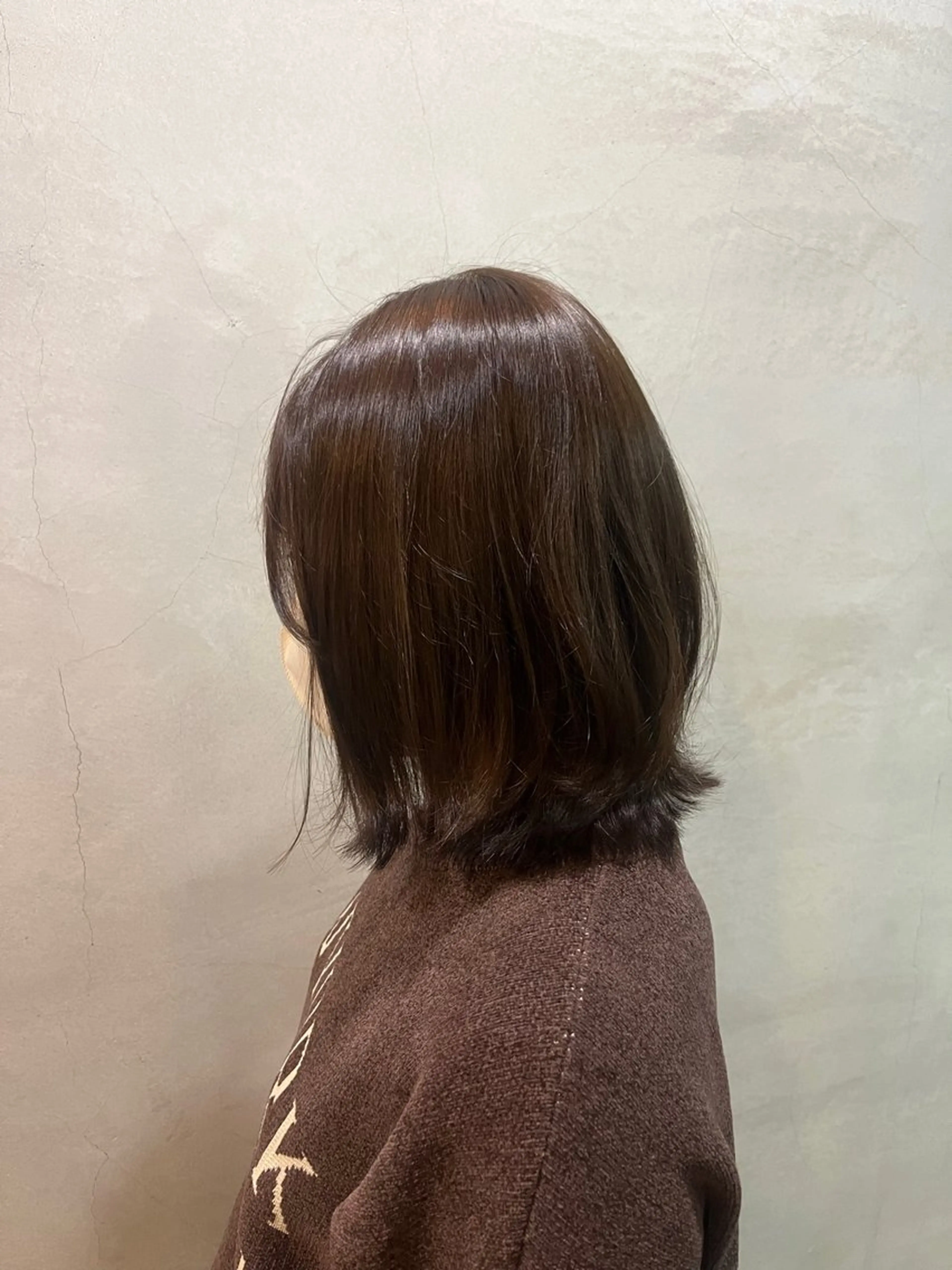 ミディアム カラー ブラウンカラー 山根 桜のヘアスタイル
