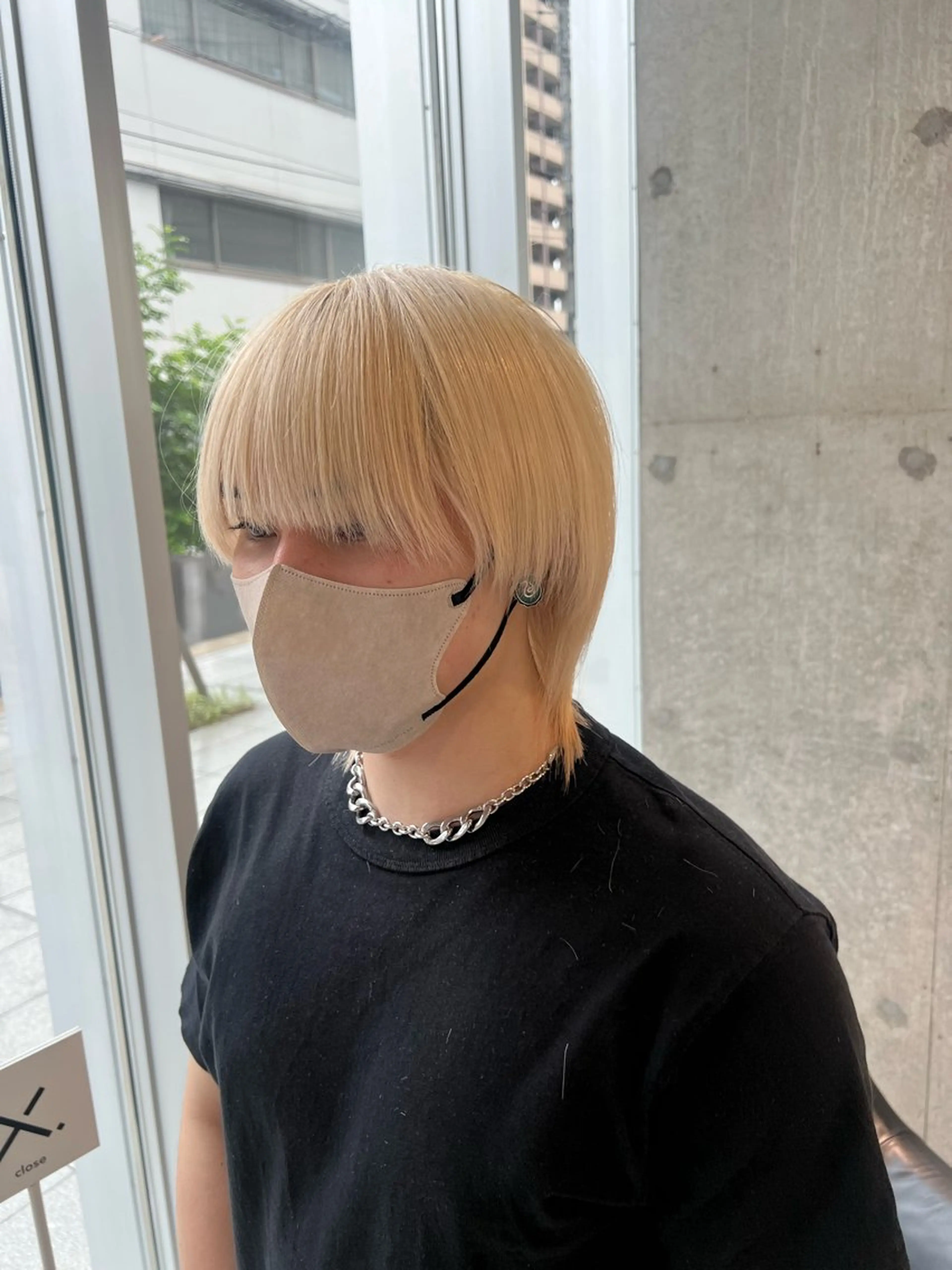 カラー メンズ メンズブリーチ マッシュウルフ マッシュ メンズウルフカット ブリーチ カット ヘアカラー トリートメント 吉沢遣人/レイヤー 艶カラー/抜け感のヘアスタイル