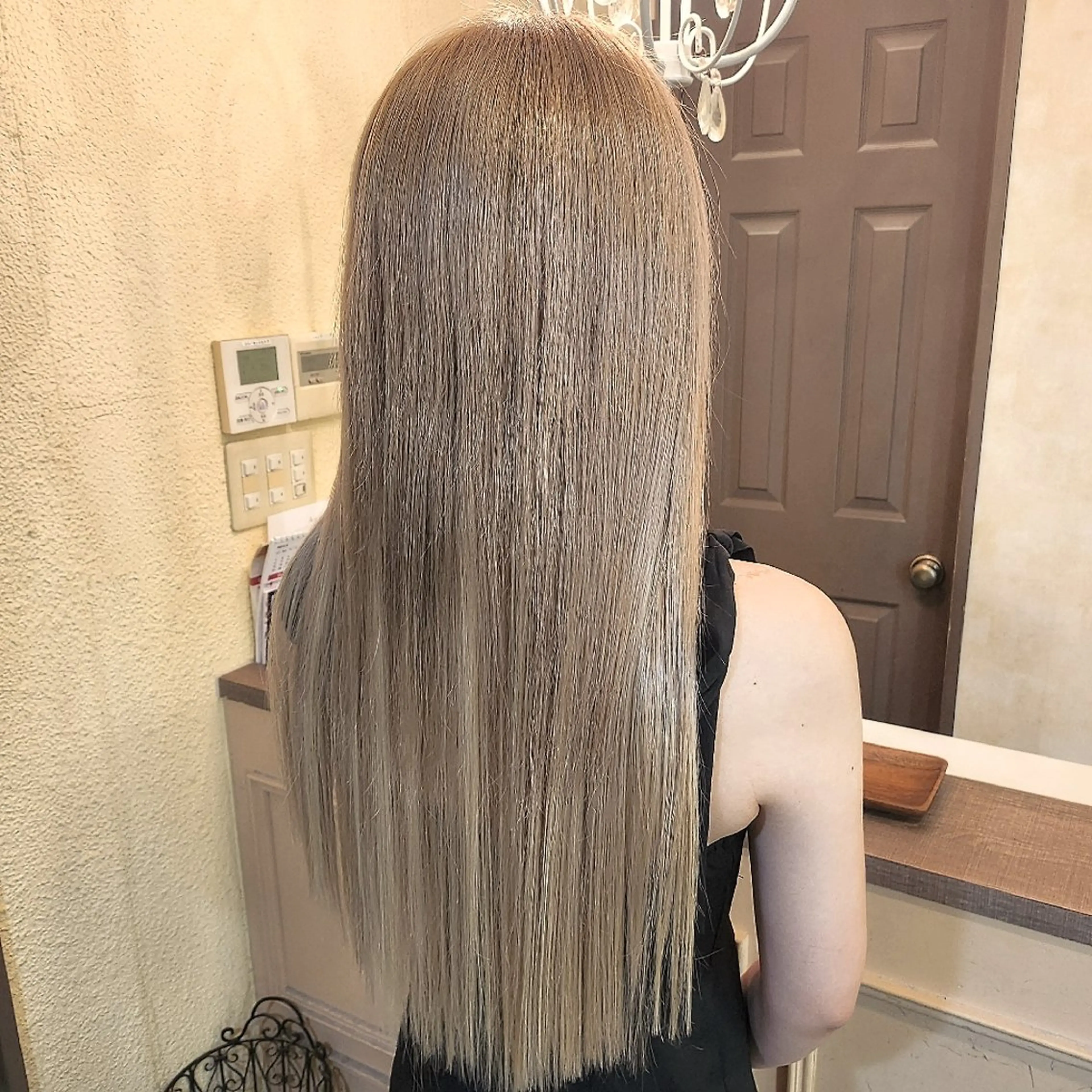 ロング ヘアアレンジ シールエクステ エクステ ロング カット エクステ 田井中 悠紀のヘアスタイル