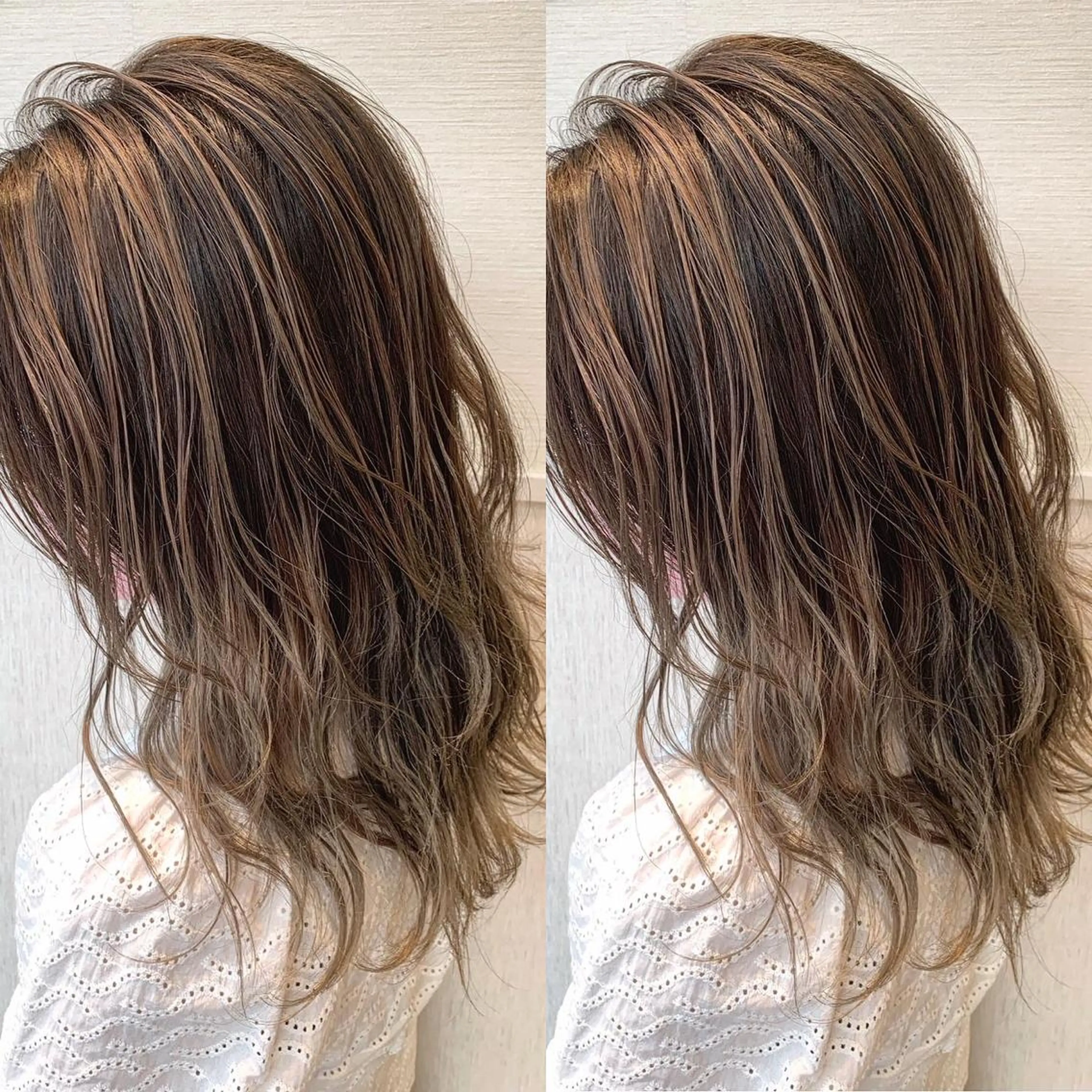 ロング カラー ヘアアレンジ 白髪ぼかしハイライト 茗荷谷駅徒歩2分のヘアスタイル