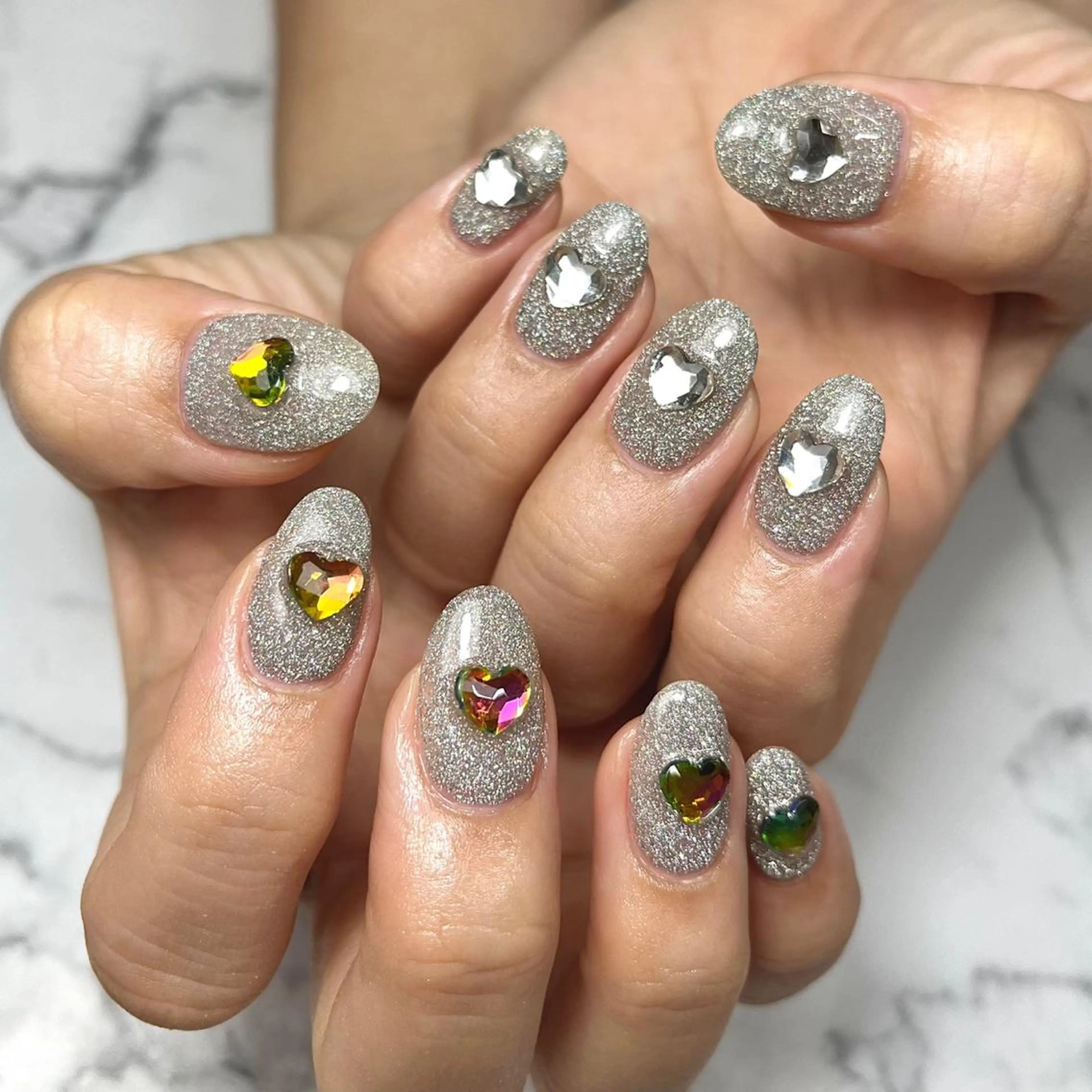 ネイル フラッシュネイル ジェルネイル ハート ワンカラーネイル パラジェル ハンドネイル NAIL NOWのネイルデザイン