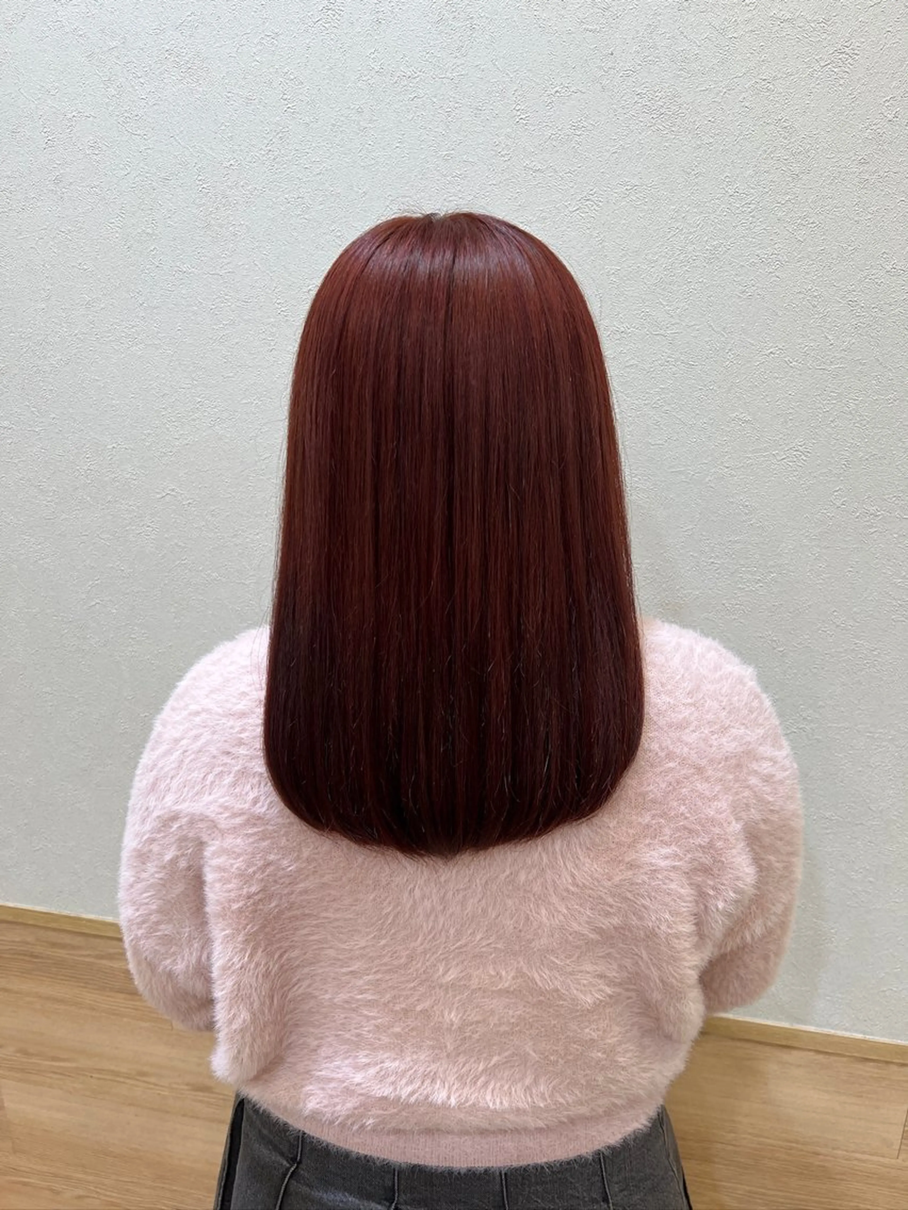 ロング カラー ピンクカラー カット ヘアカラー トリートメント 山口 玖瑠美のヘアスタイル