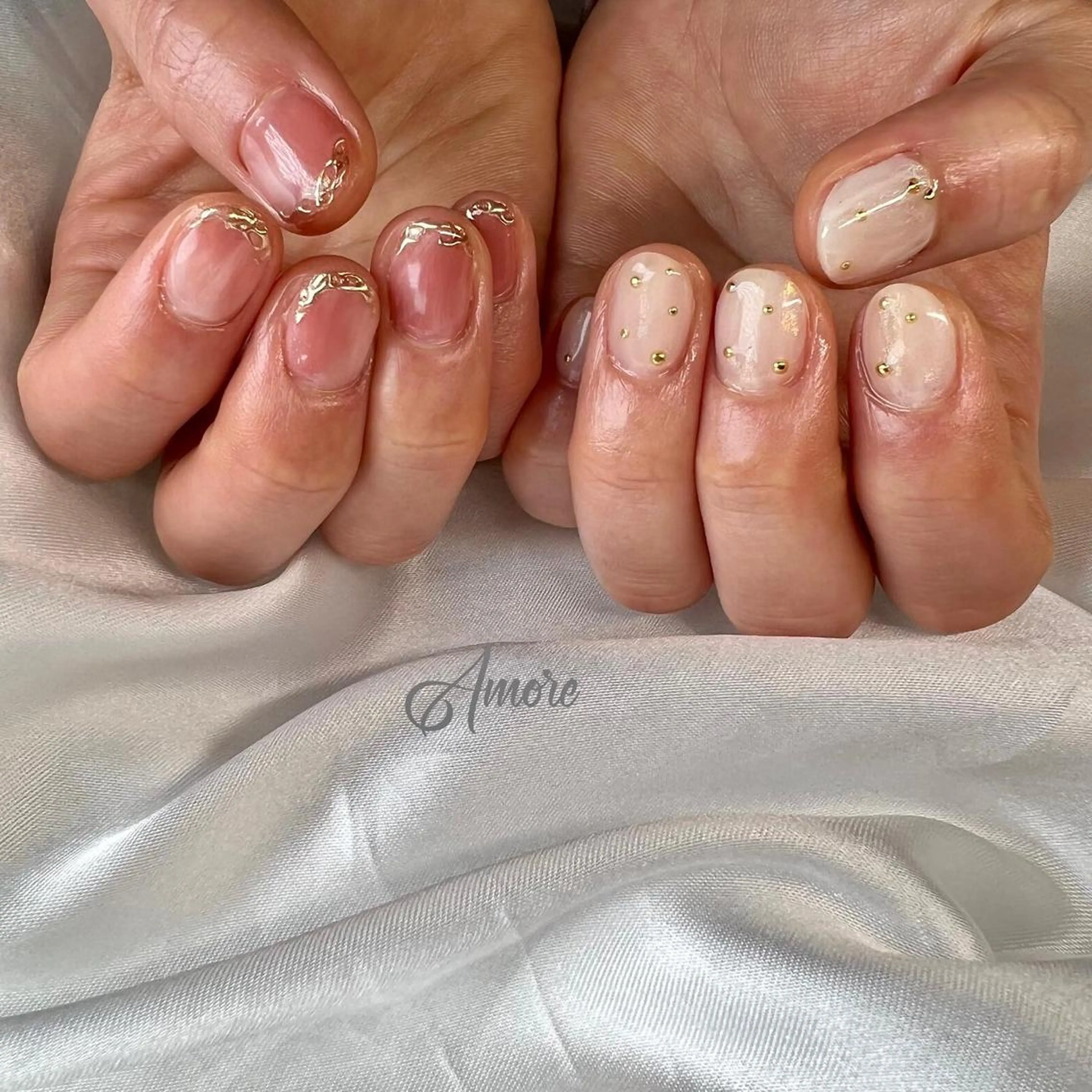 ネイル 氷ネイル・うるうるネイル マグネットネイル ミラーネイル ニュアンスネイル シンプルネイル You kyehwaのネイルデザイン