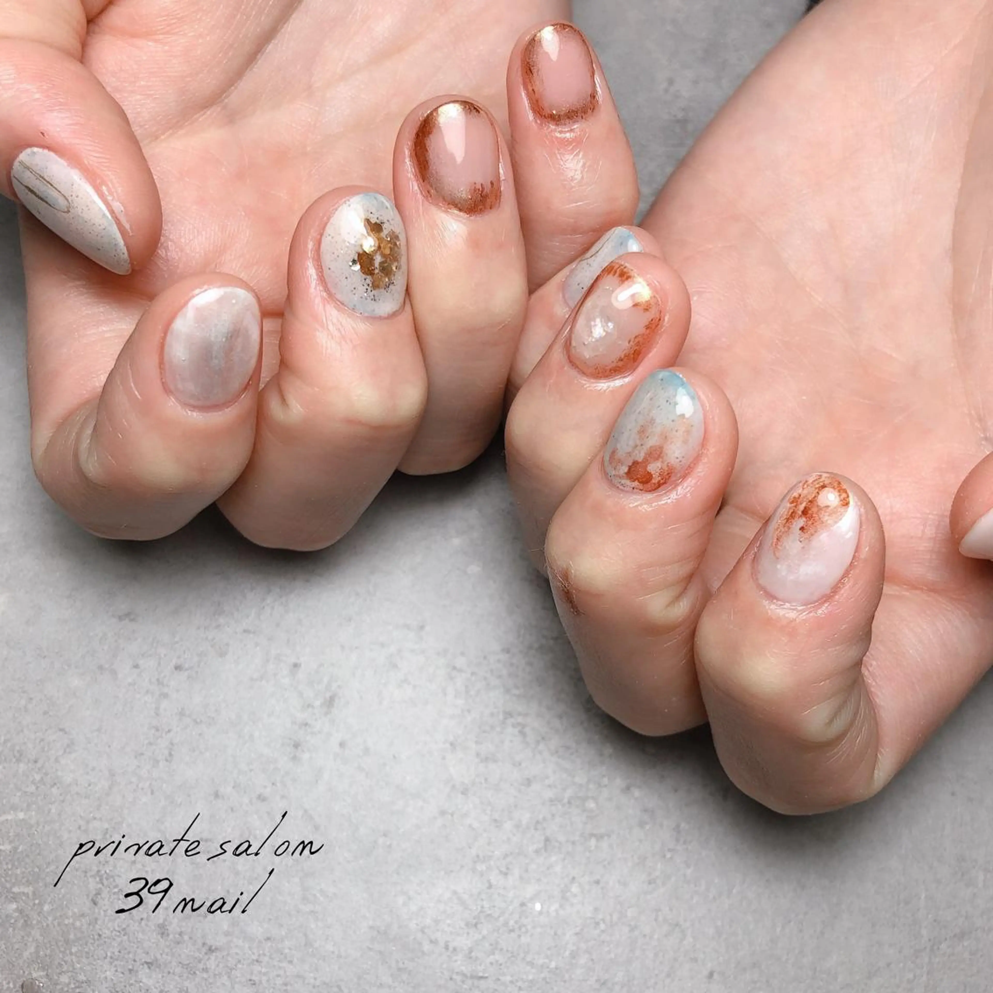 ミディアム ネイル ハンドネイル 京橋 【39nail】のネイルデザイン