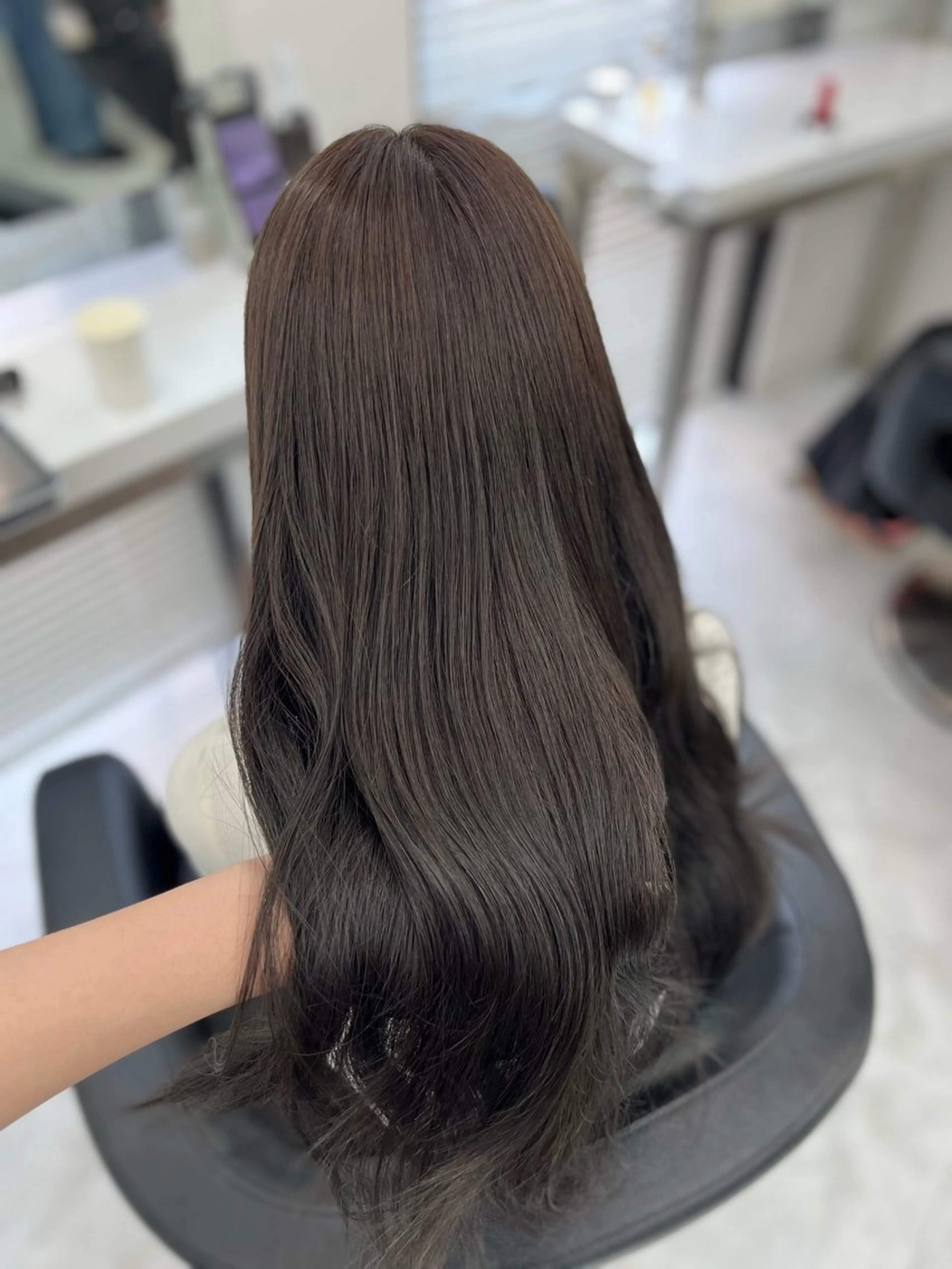 ロング ヘアカラー トリートメント ヘッドスパ ヘアセット ♡ナチュラルガーリー ♡ベージュ♡RINAのヘアスタイル