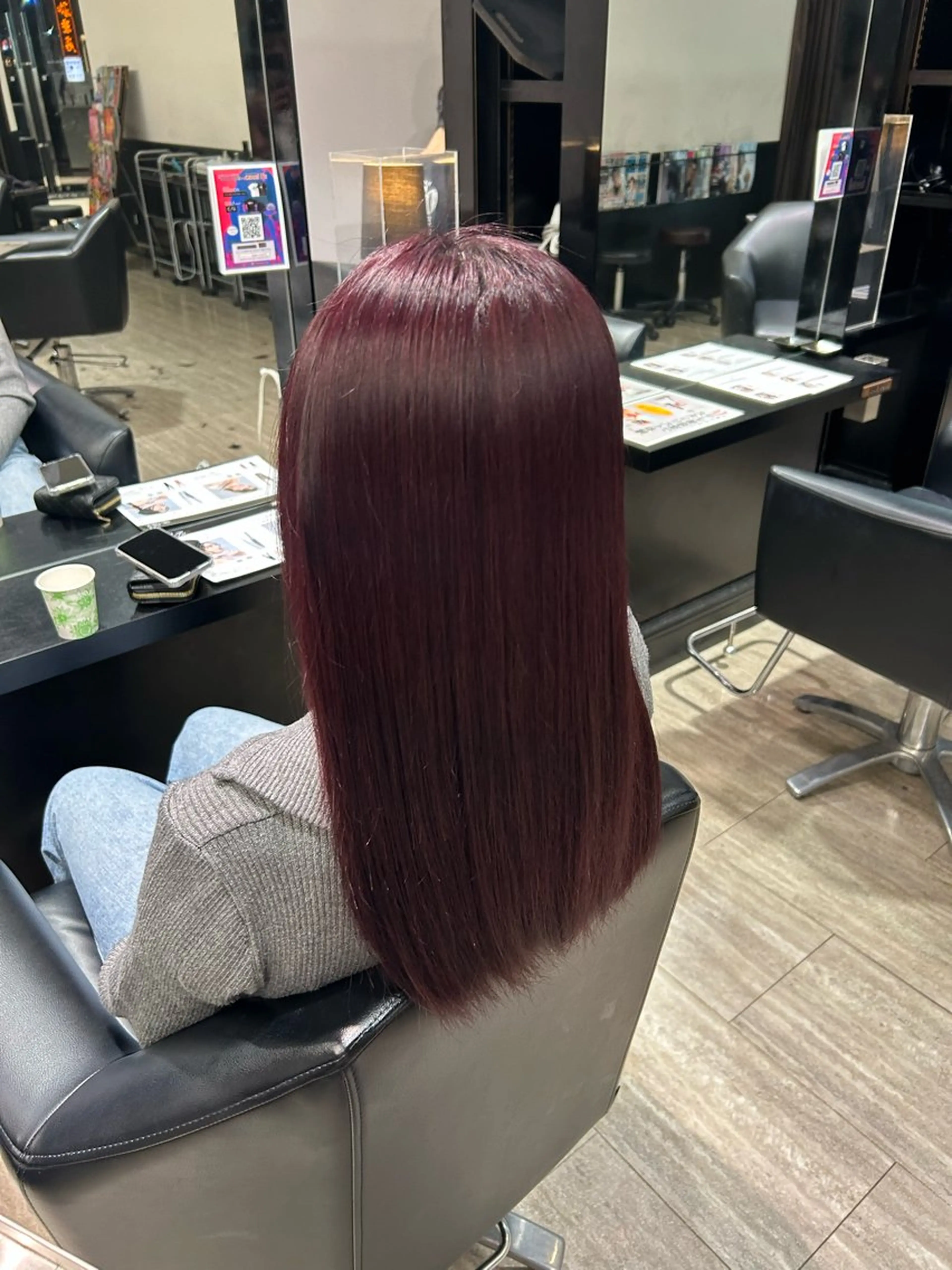 セミロング カット ヘアカラー トリートメント ishizuka toaのヘアスタイル