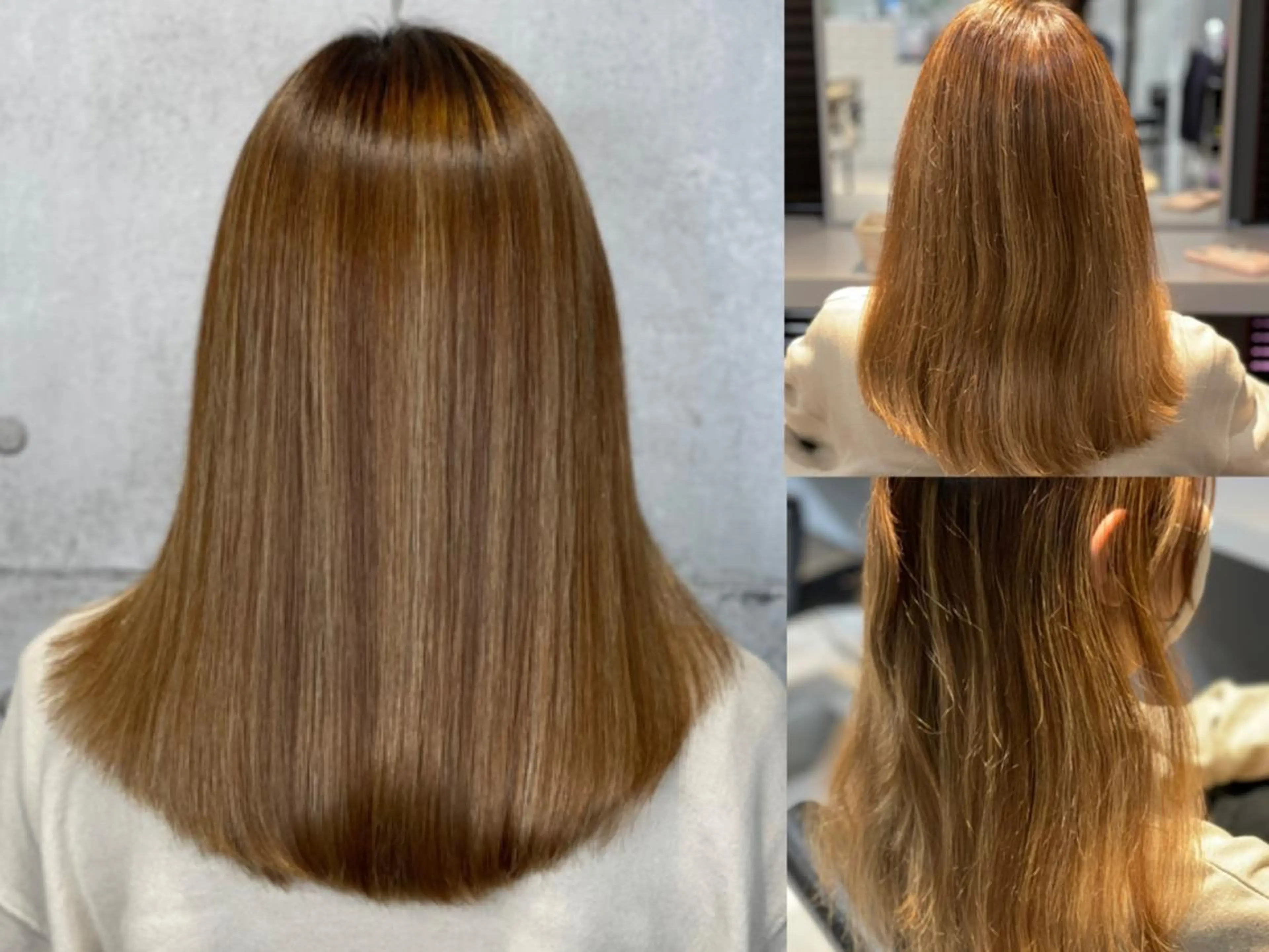 セミロング パーマ ヘアカラー 縮毛矯正 newi 池袋のヘアスタイル