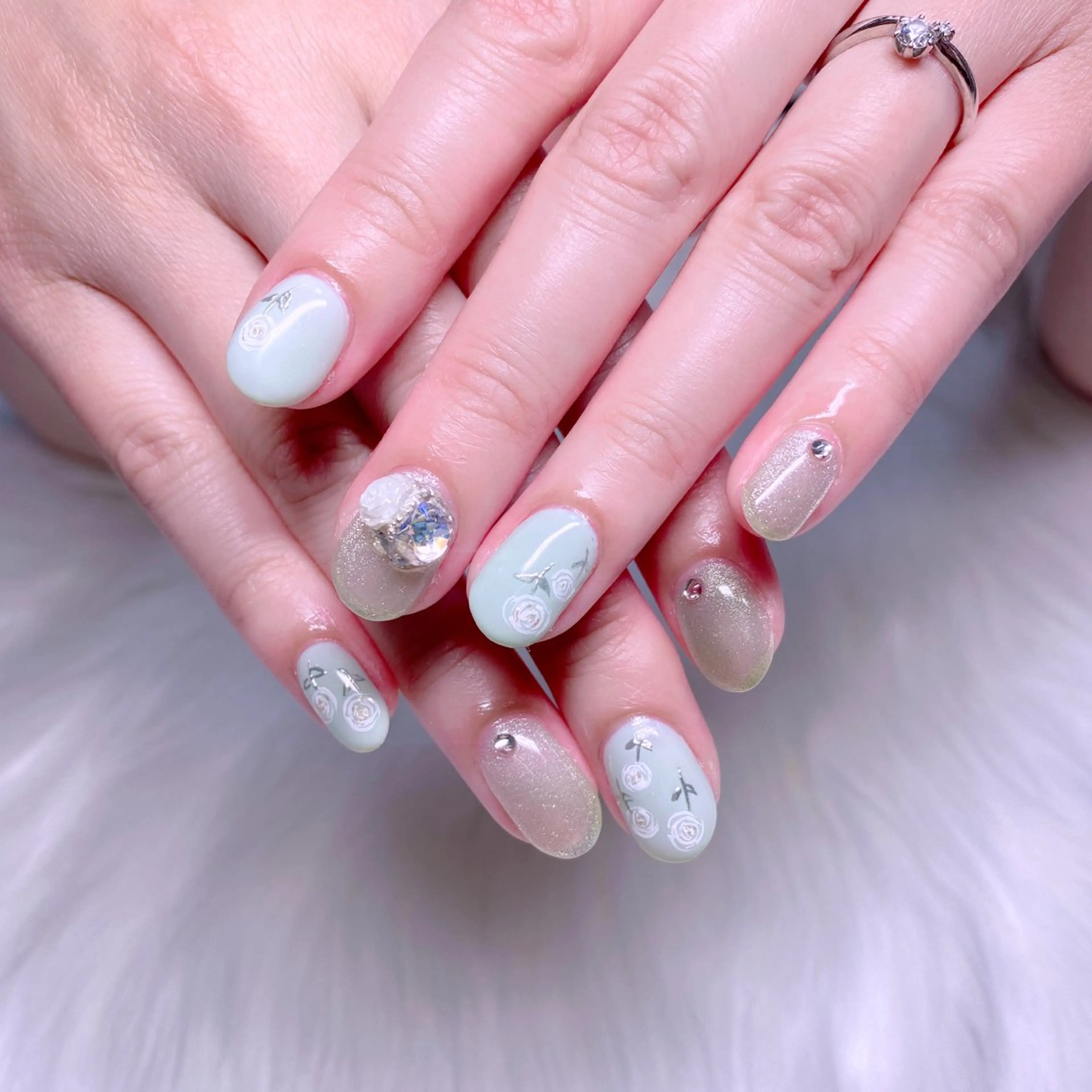 ネイル オフィスネイル ショートネイル Nail Yunaのネイルデザイン