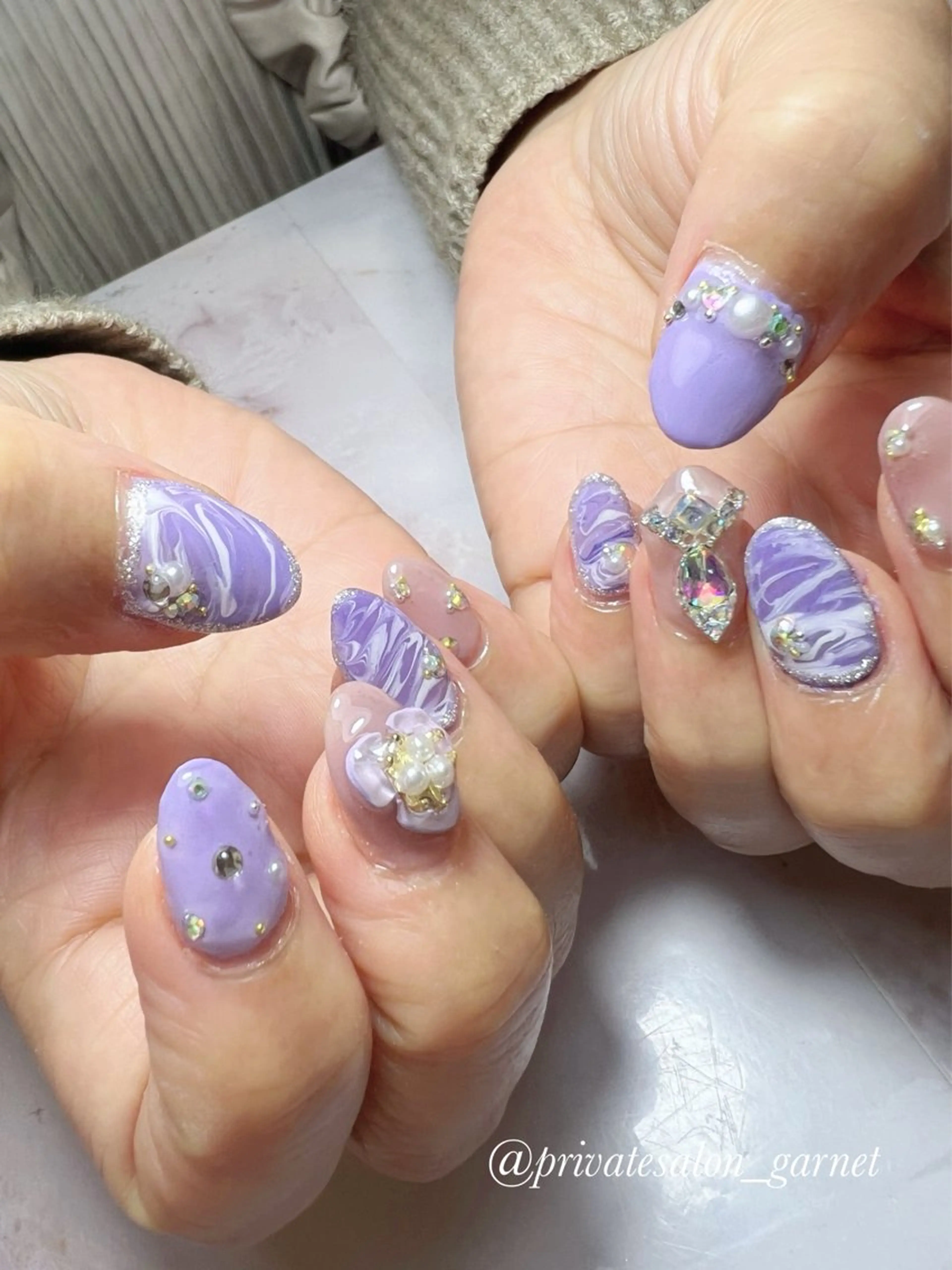 ネイル 春ネイル Garnet nailのネイルデザイン