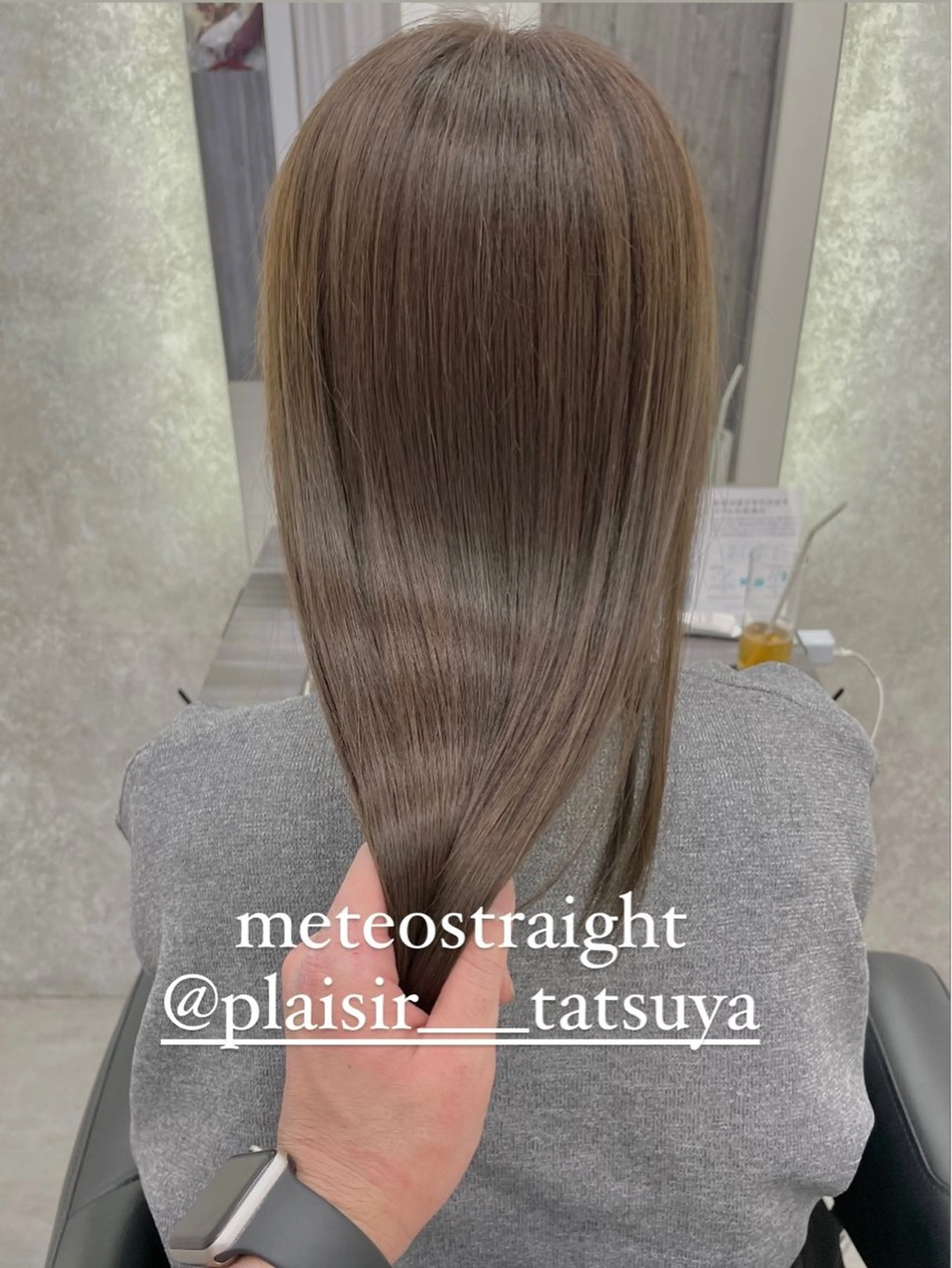 ロング カット 縮毛矯正 佐々木 達也のヘアスタイル