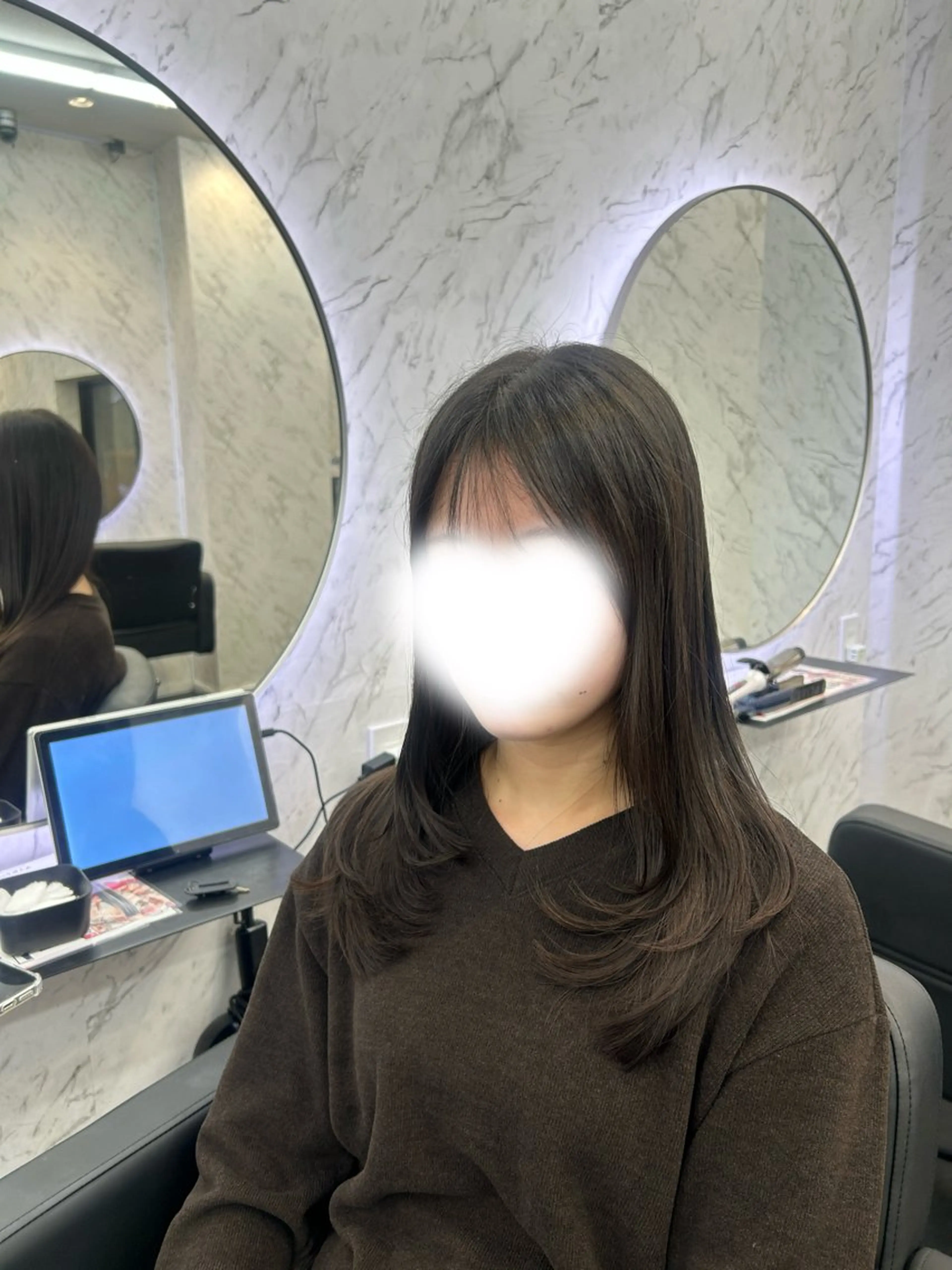 セミロング レイヤーカット カット カット¥1100 ✂️MIUのヘアスタイル