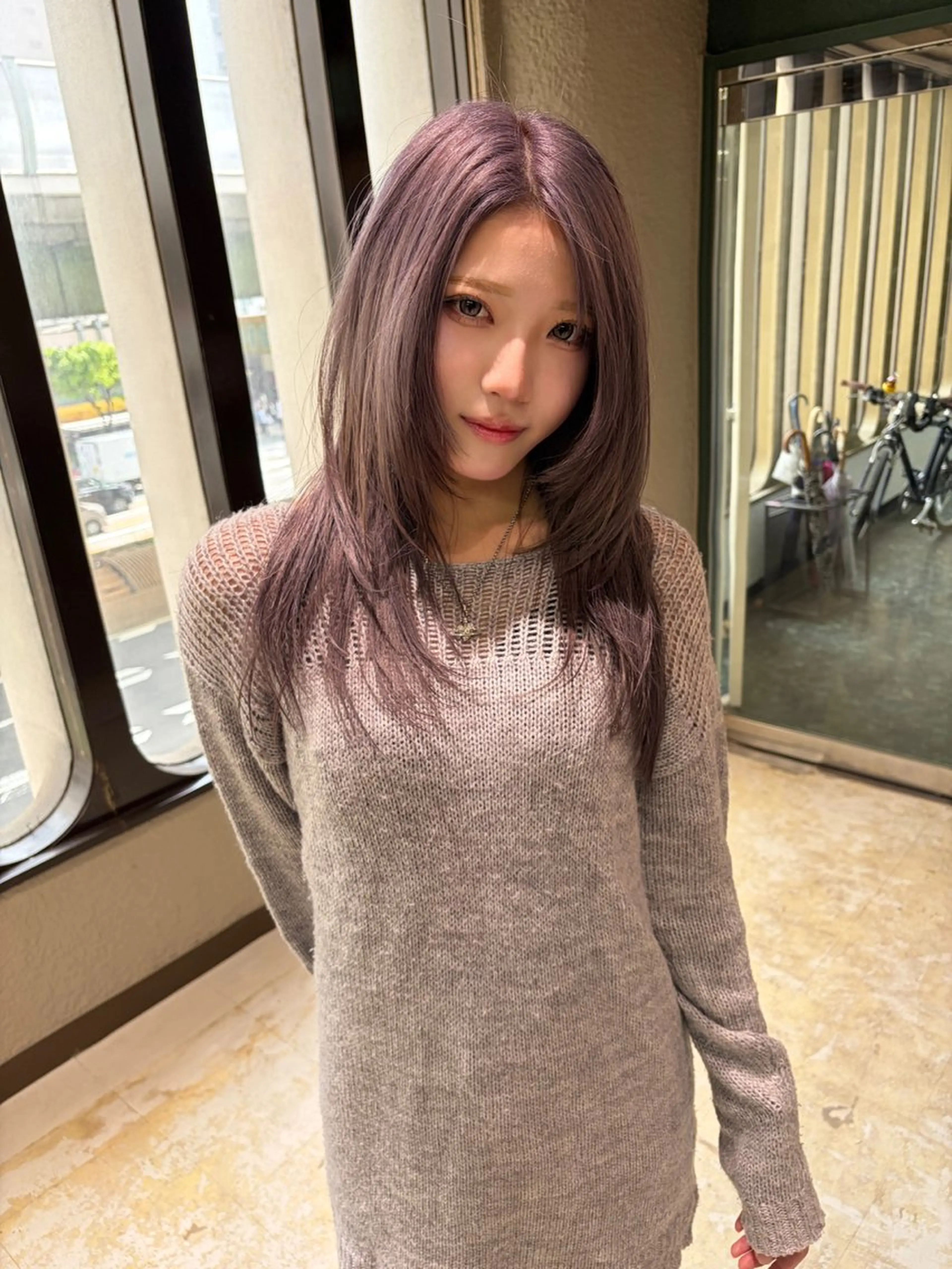 ロング 💖艶ハイトーン美髪 改善💖ケンシンのヘアスタイル